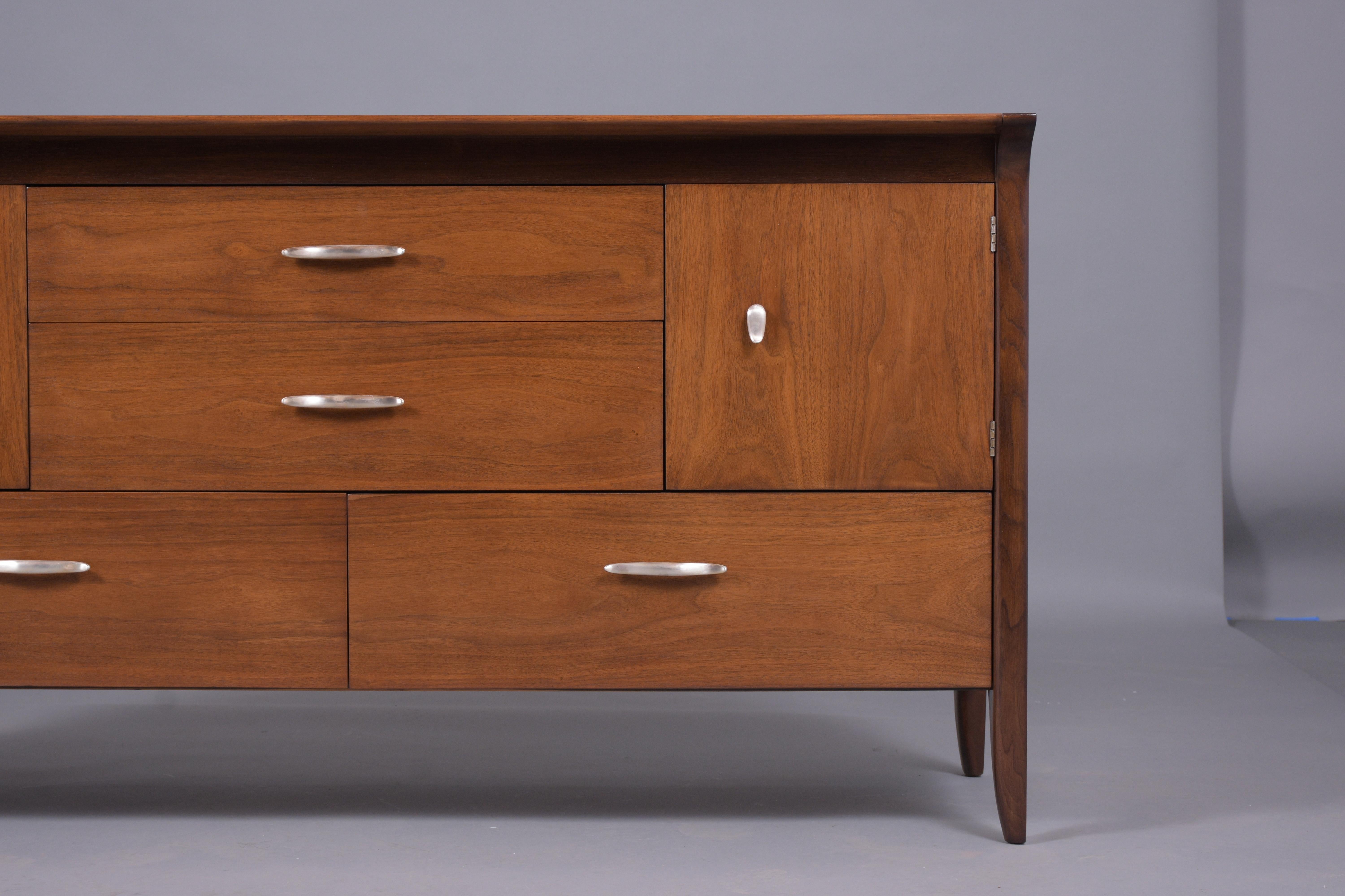 Vintage 1960's Mid Century Modern Walnut Chest of Drawers 2