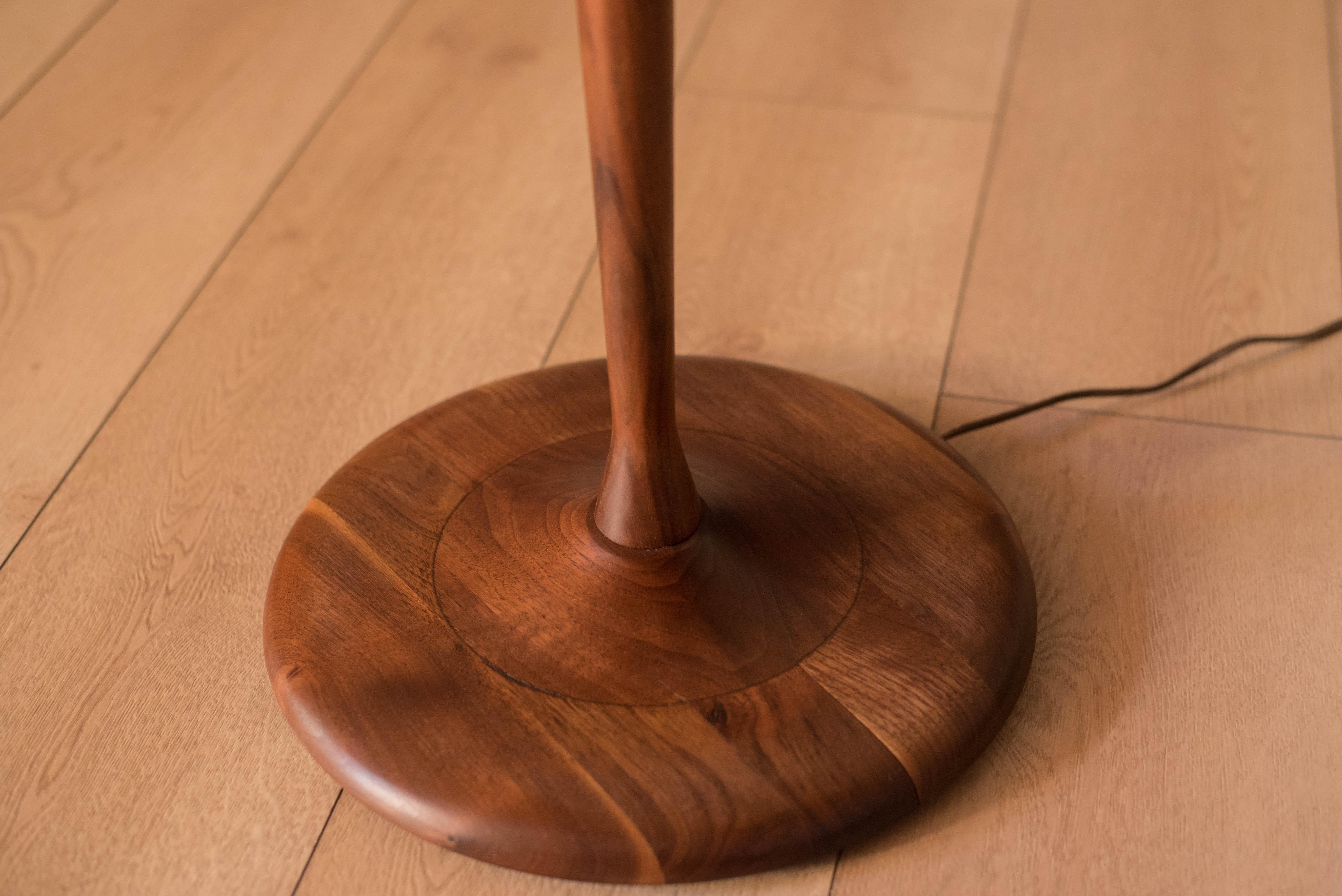 vintage side table with lamp attached