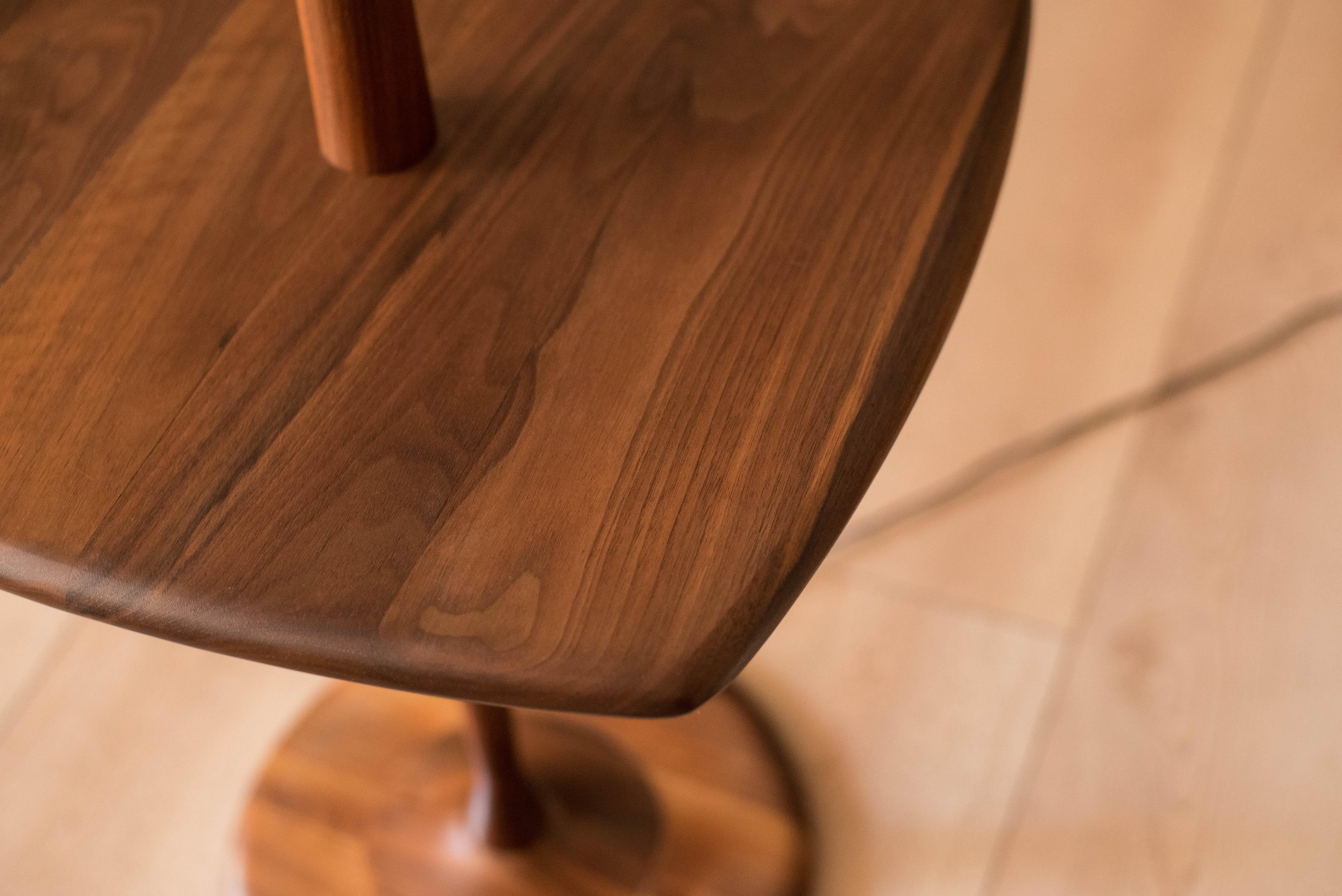 Mid-Century Modern Mid Century Walnut Laurel Floor Lamp with End Table