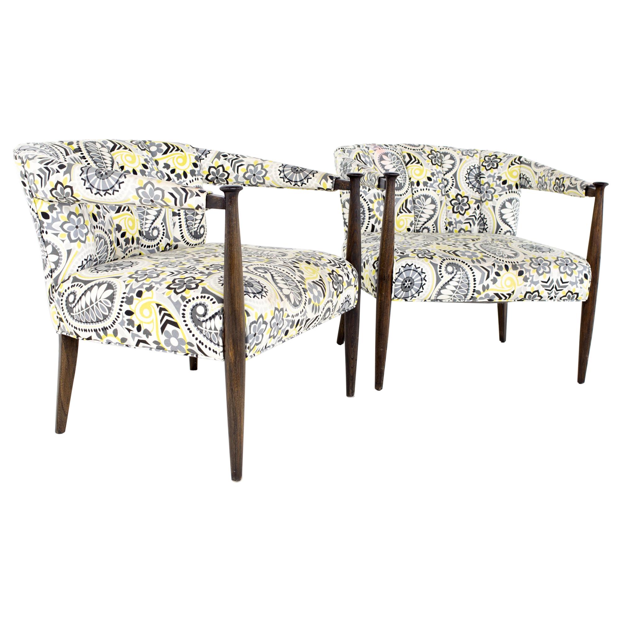 MidCentury Modern Walnut Lounge Chairs For Sale at 1stDibs