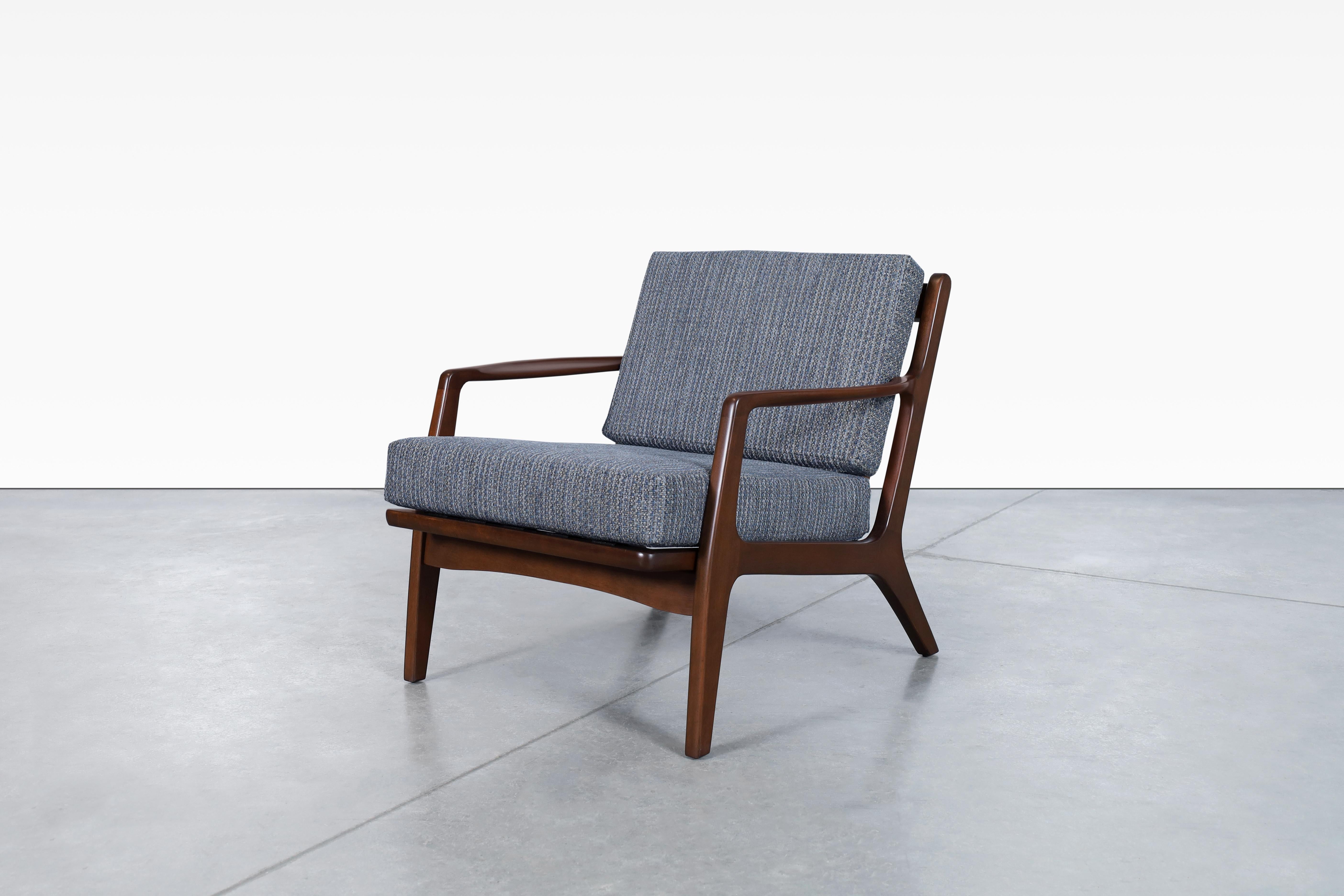 Mid-20th Century Midcentury Walnut Lounge Chairs by Ib Kofod Larsen for Selig