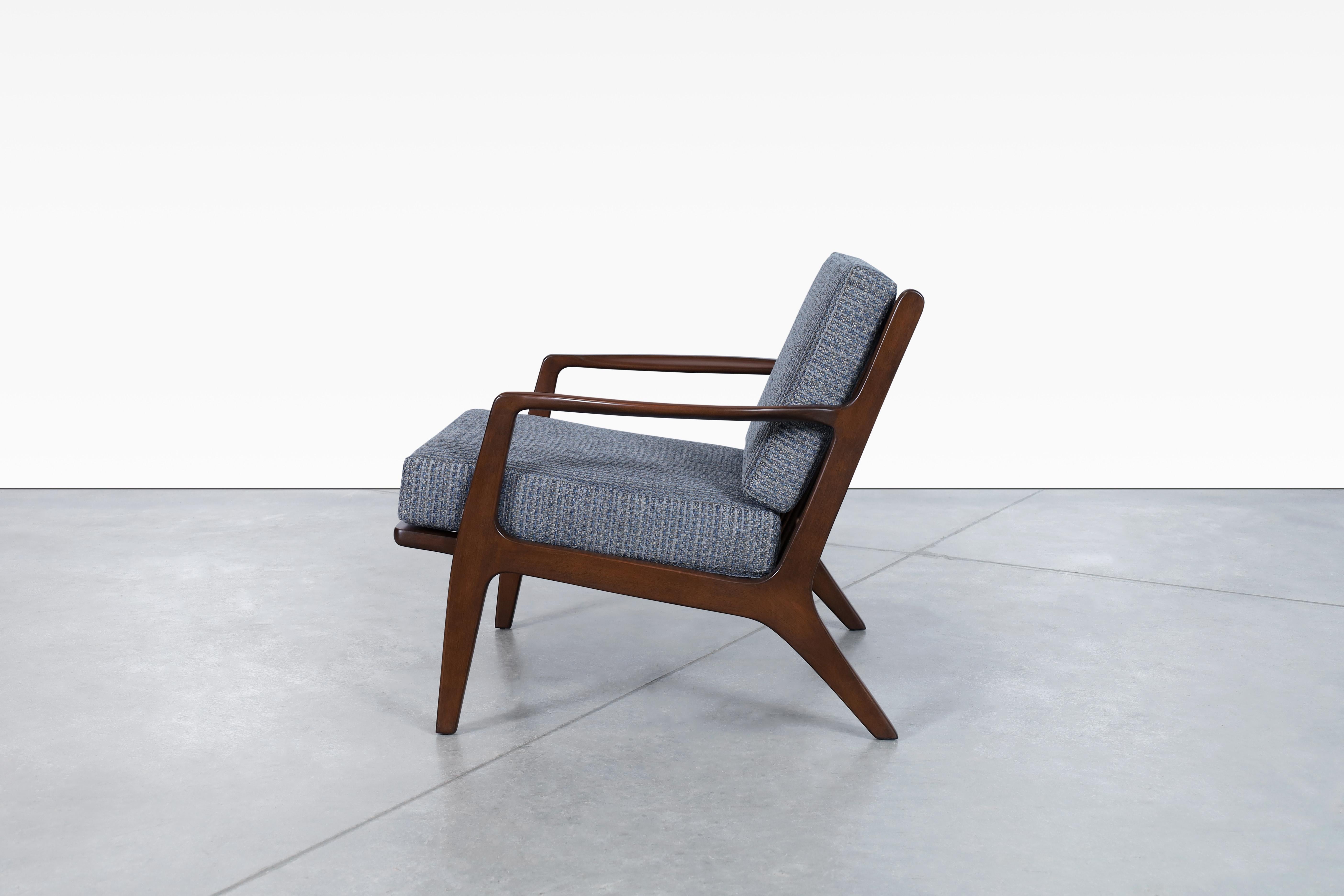 Midcentury Walnut Lounge Chairs by Ib Kofod Larsen for Selig 1