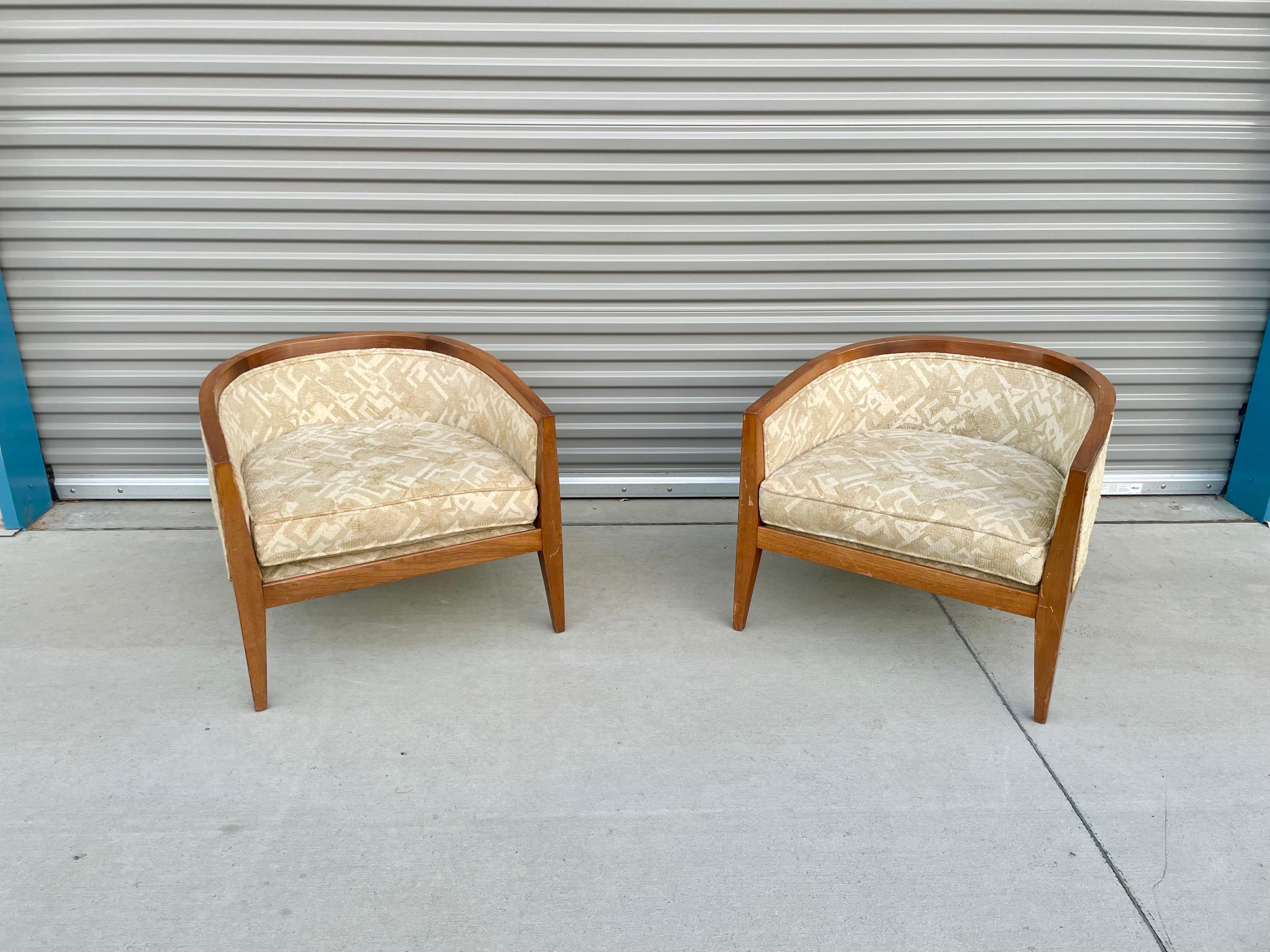 Mid-Century Modern Mid Century Walnut Lounge Chairs For Sale