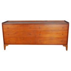 Mid Century Walnut Low Chest of Drawers by Charles Pechanec 1950's