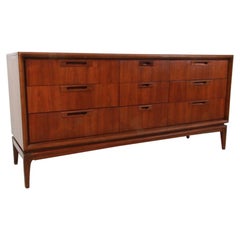 Mid Century Walnut Low Dresser by United Furniture