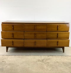 Mid-Century Walnut Lowboy Dresser by American of Martinsville