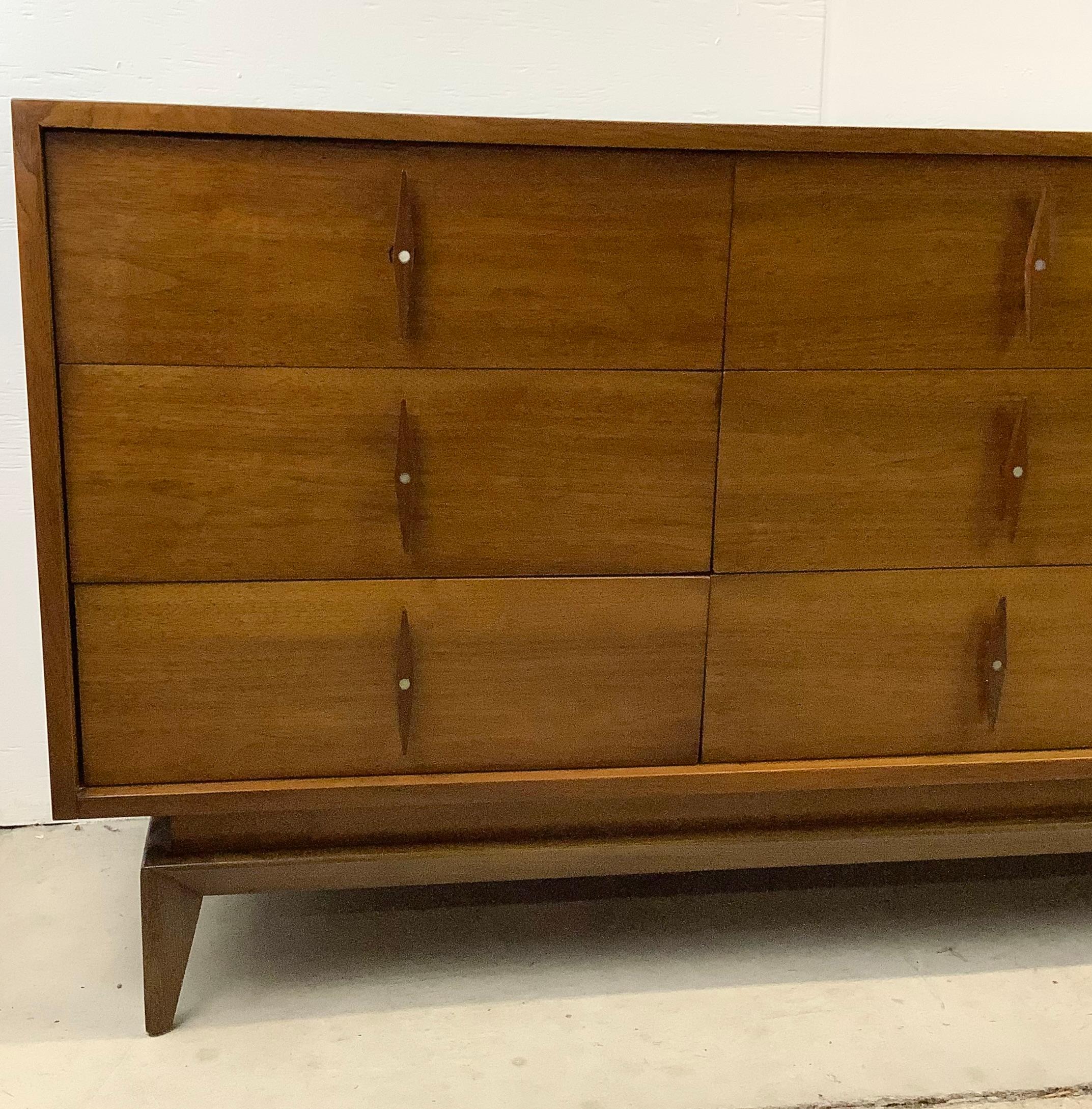 Other Mid-Century Walnut Lowboy Dresser by American of Martinsville