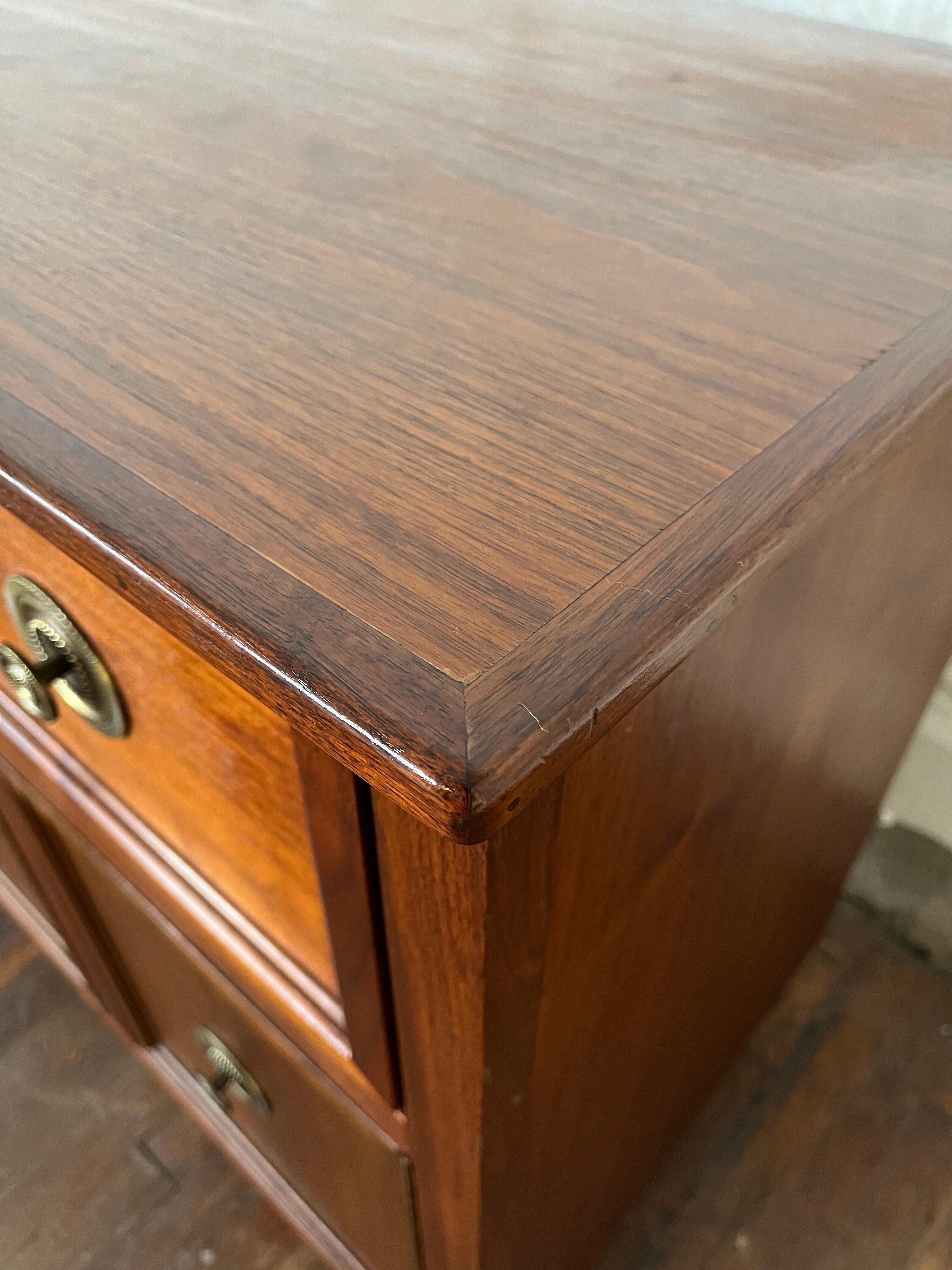 Mid Century Walnut Media Cabinet Lift Top Credenza For Sale 5
