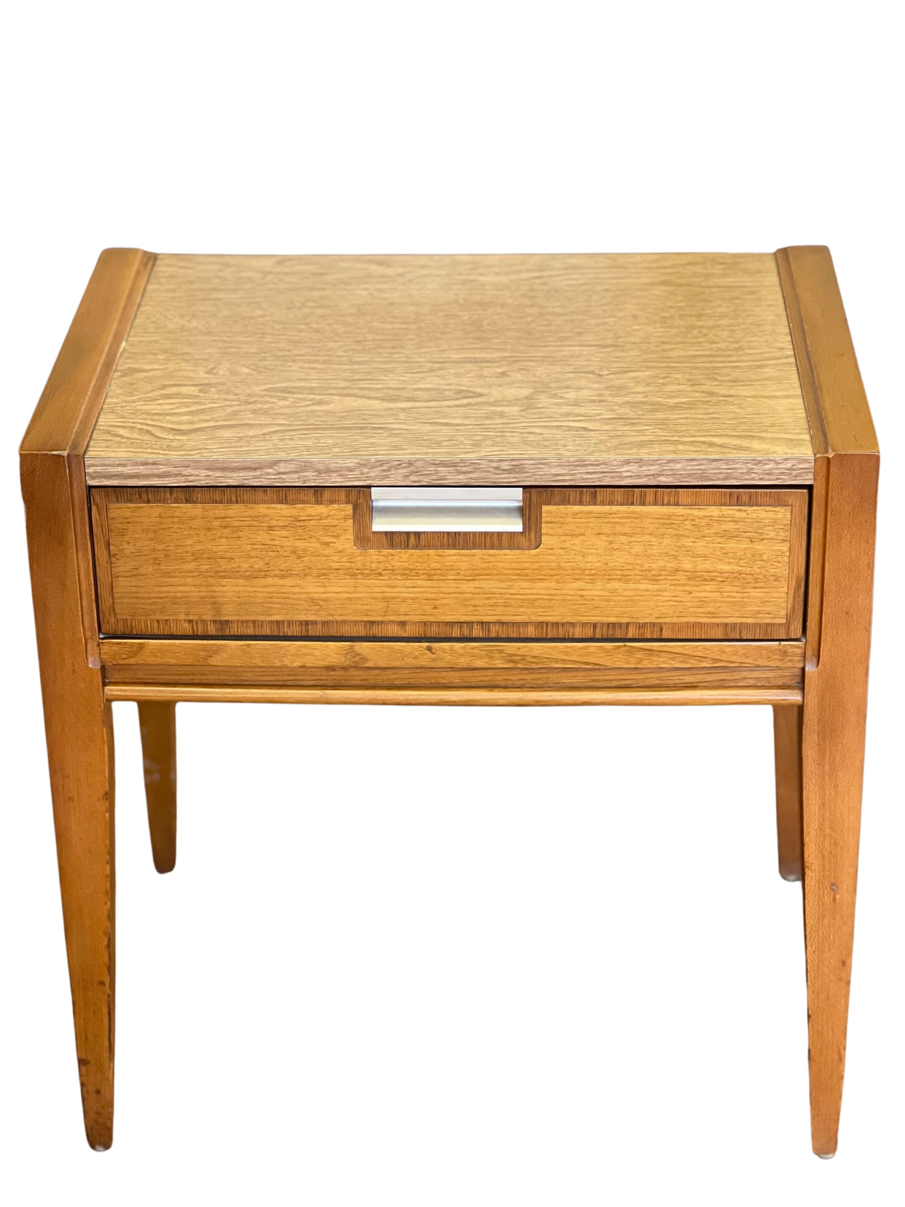 Mid Century Walnut Nightstands by Basic Witz In Good Condition In Doylestown, PA