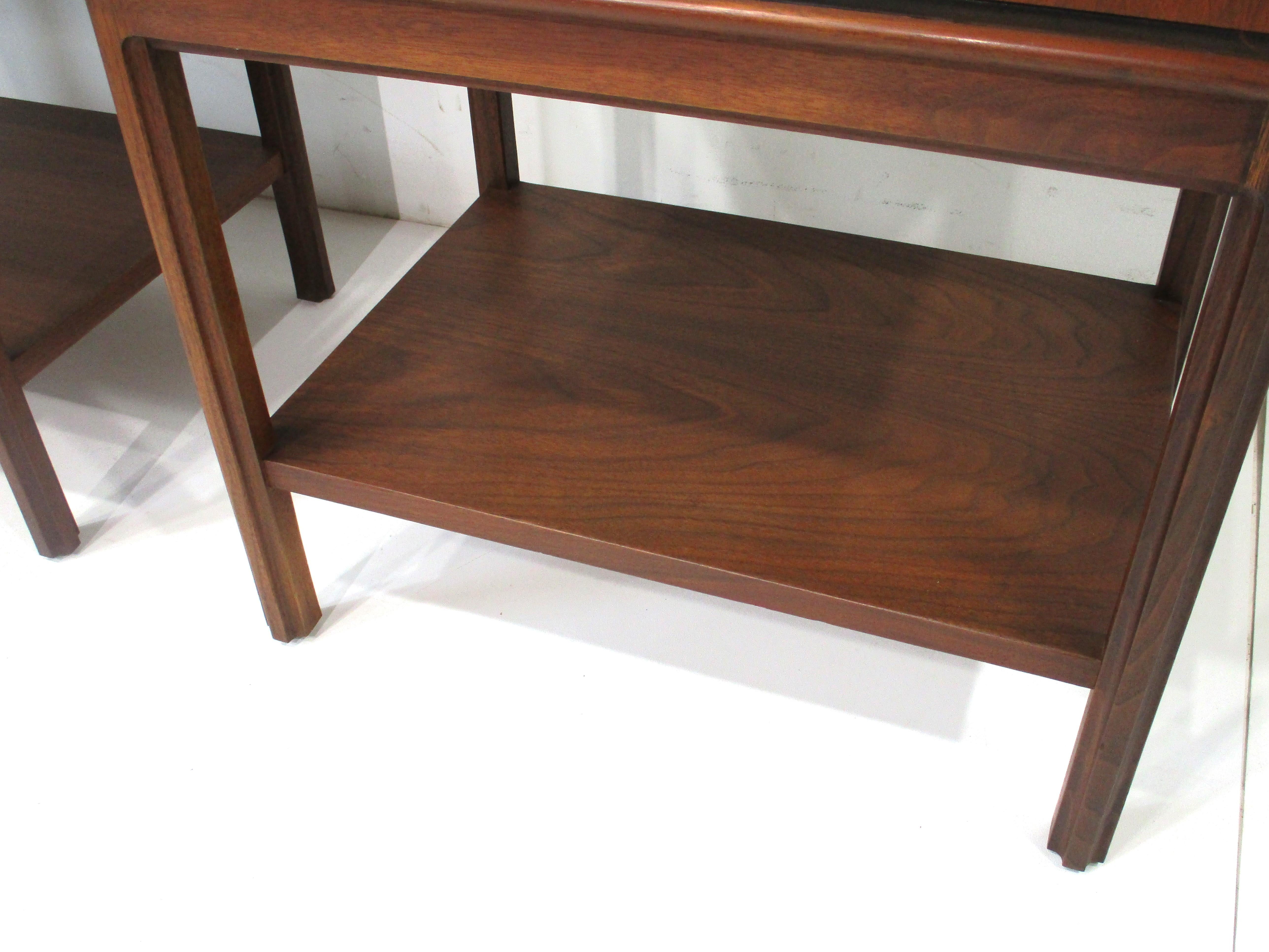 Mid Century Walnut Nightstands by Founders and Jack Cartwright 5
