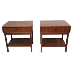 Mid Century Walnut Nightstands by Founders and Jack Cartwright