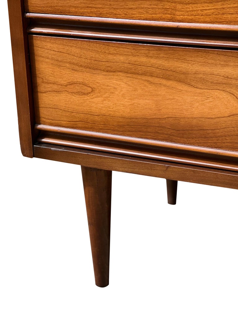 Mid Century Walnut Nightstands by Harmony House at 1stDibs