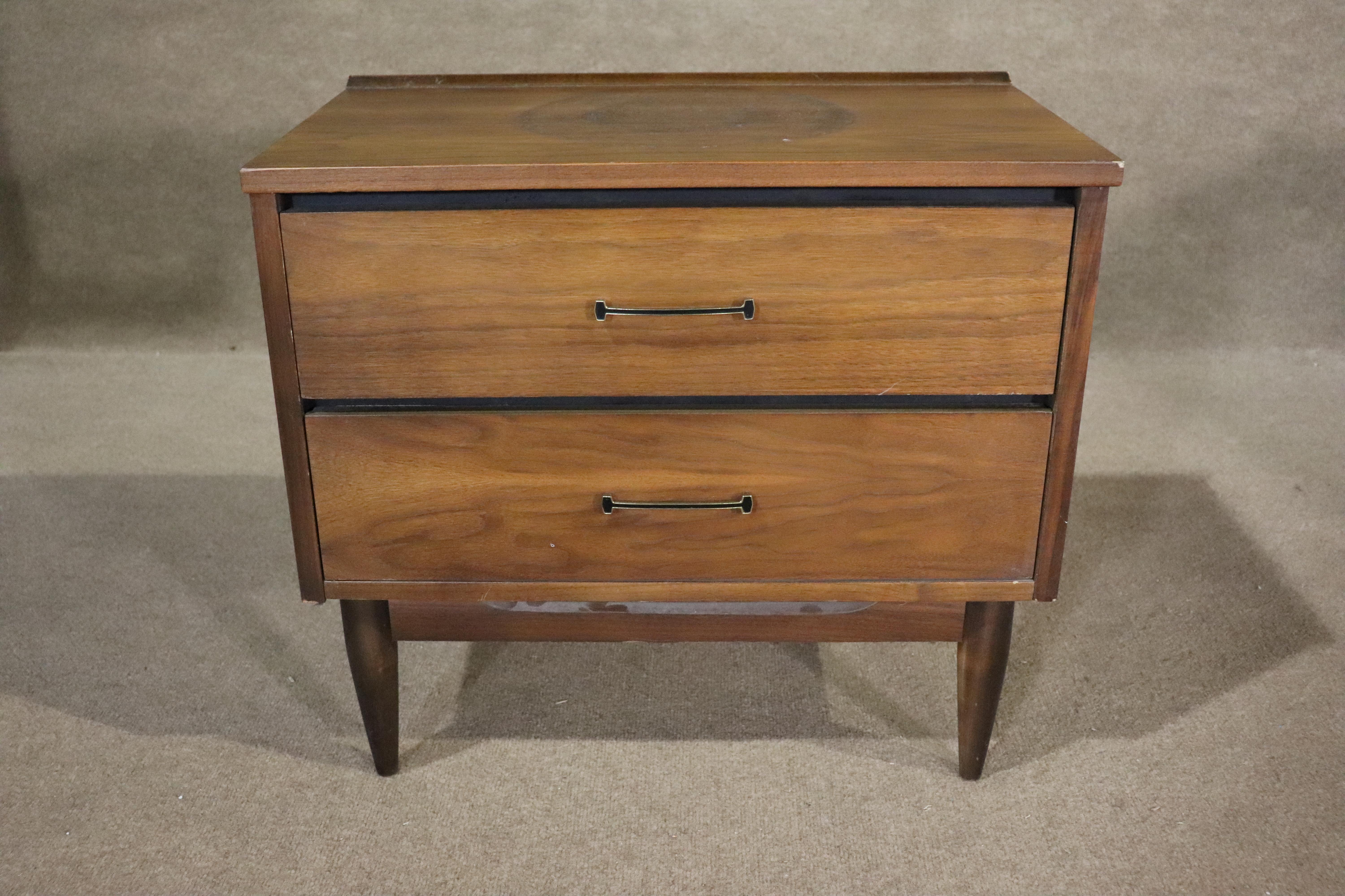 Mid-Century Walnut Nightstands For Sale 6