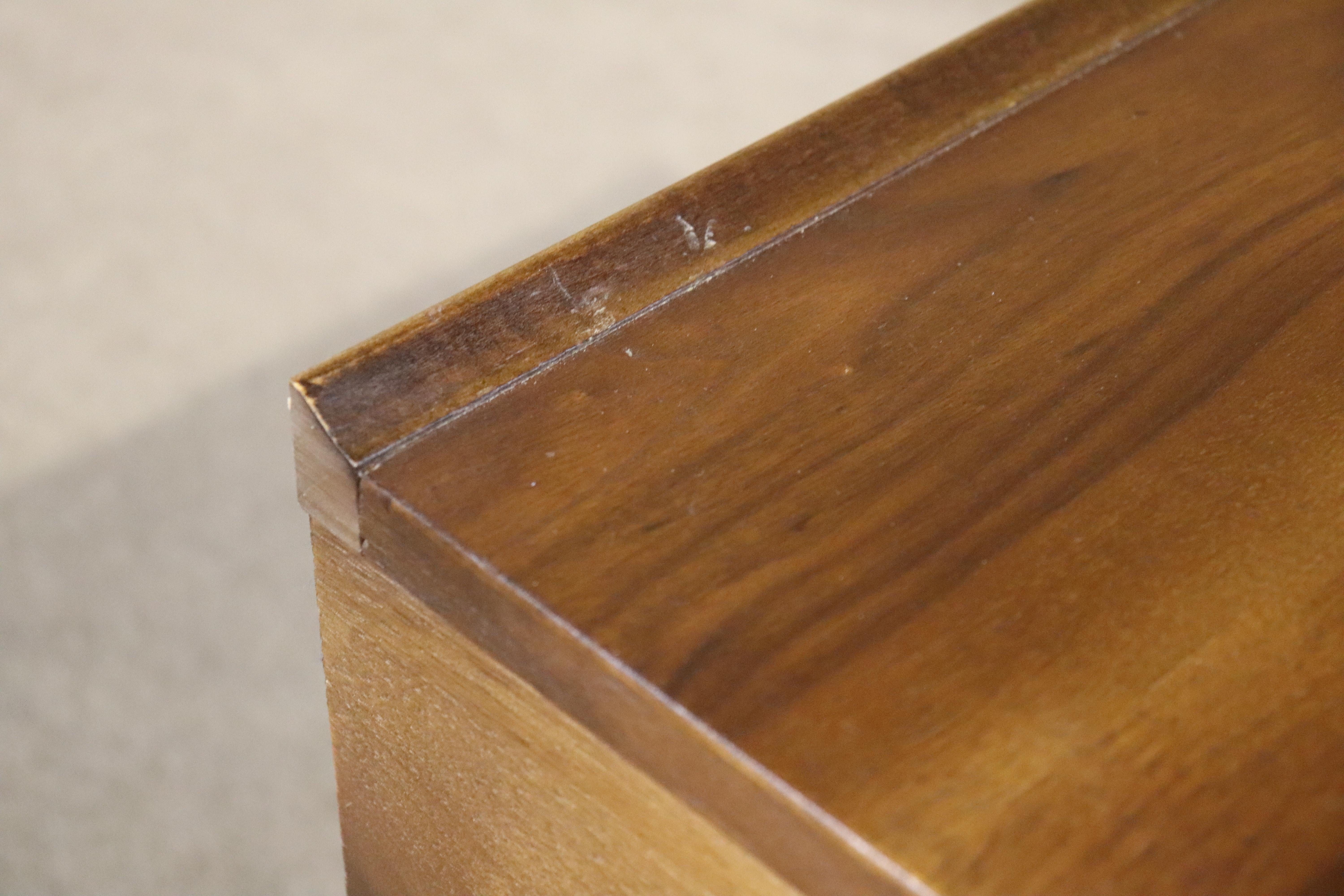 Mid-Century Walnut Nightstands For Sale 8