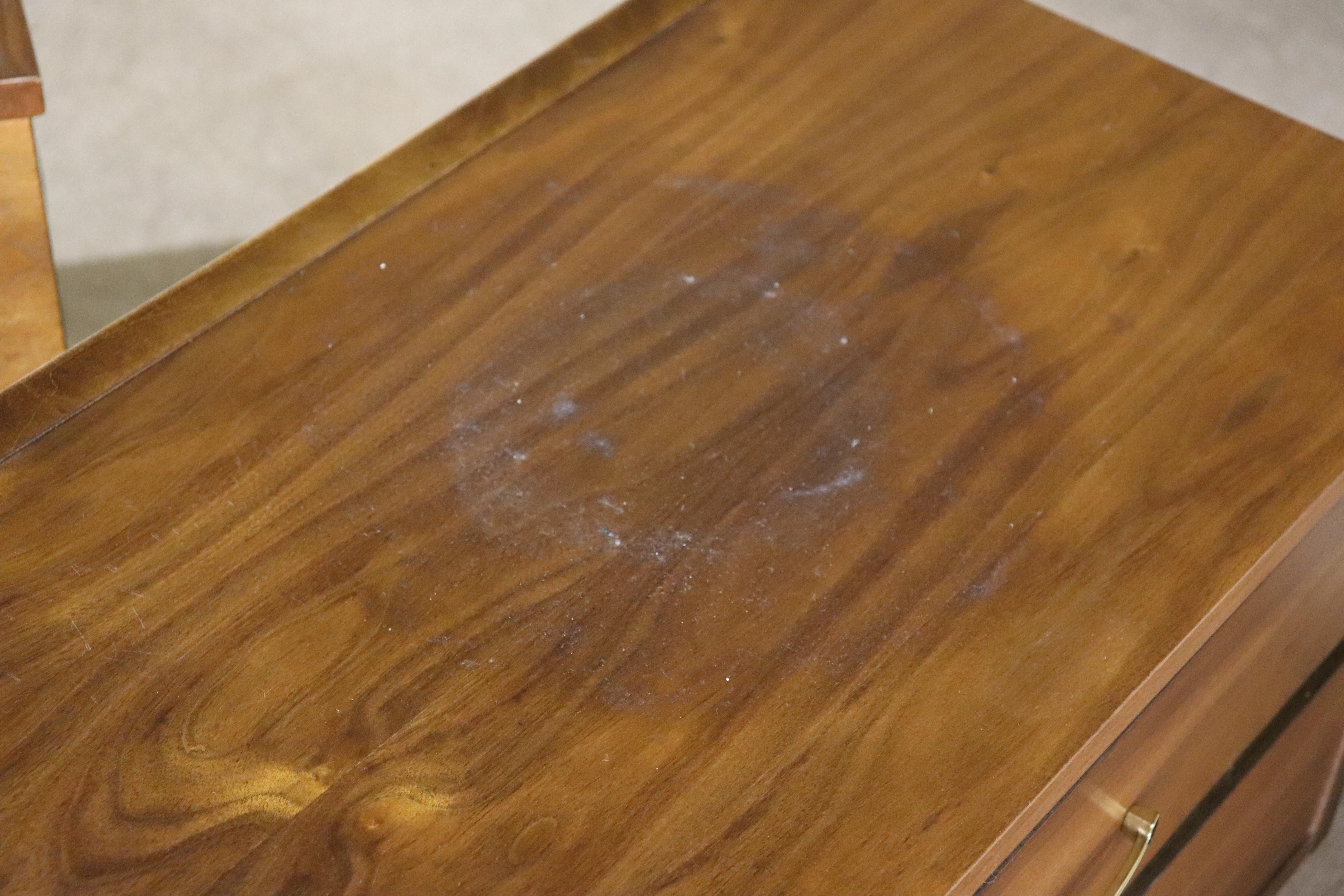 Mid-Century Walnut Nightstands For Sale 12