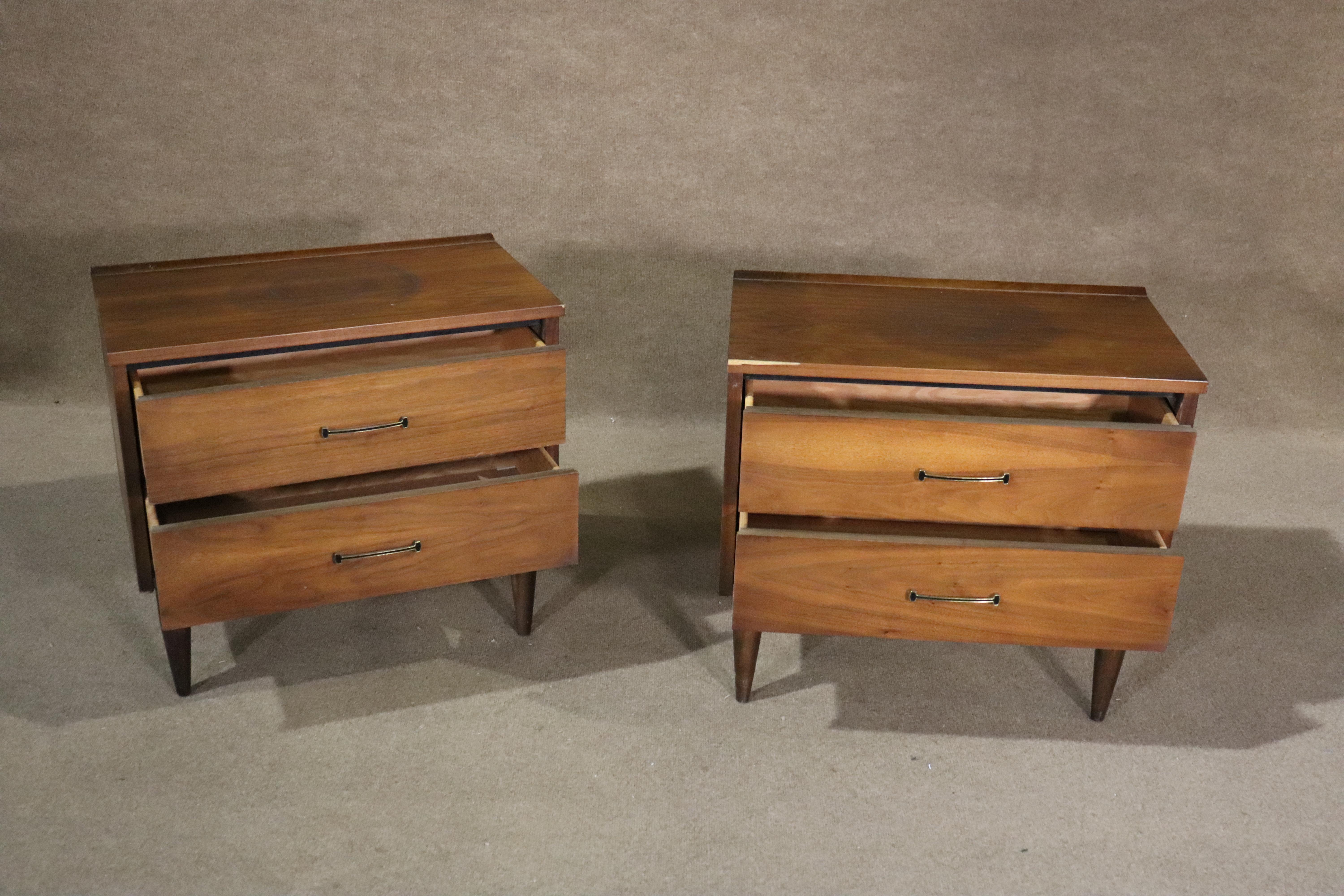 Mid-Century Modern Mid-Century Walnut Nightstands For Sale