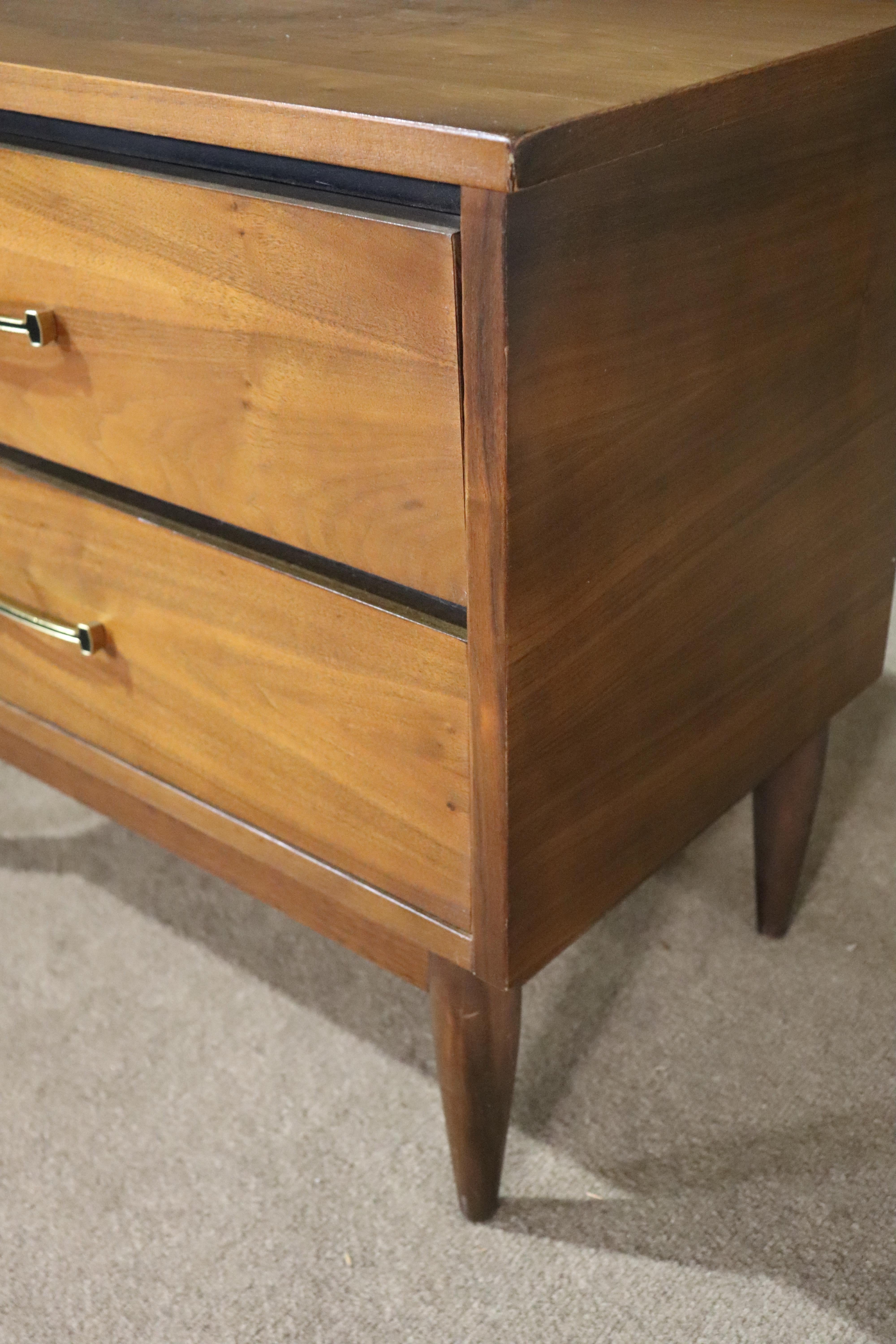 Mid-Century Walnut Nightstands For Sale 1