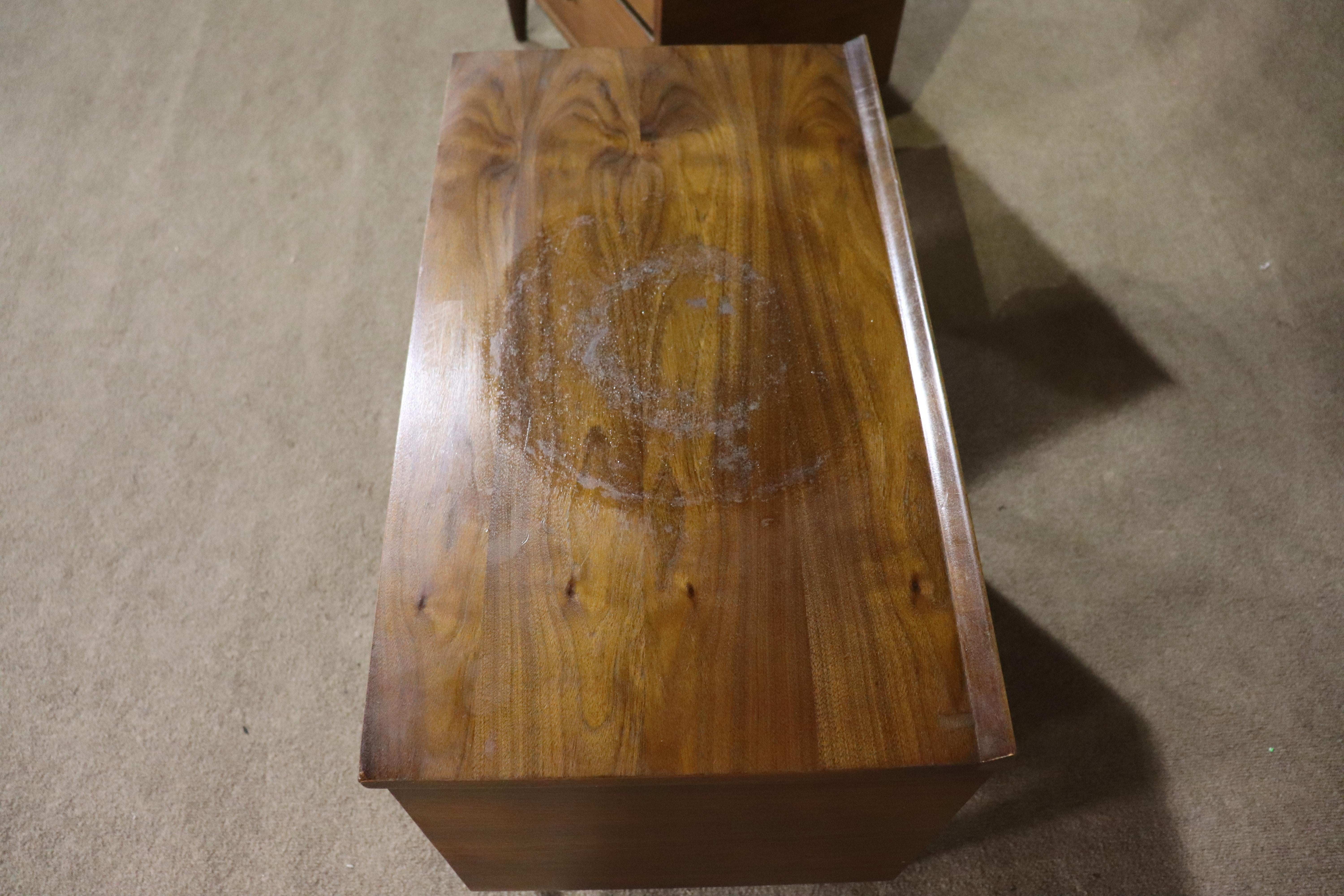 Mid-Century Walnut Nightstands For Sale 3