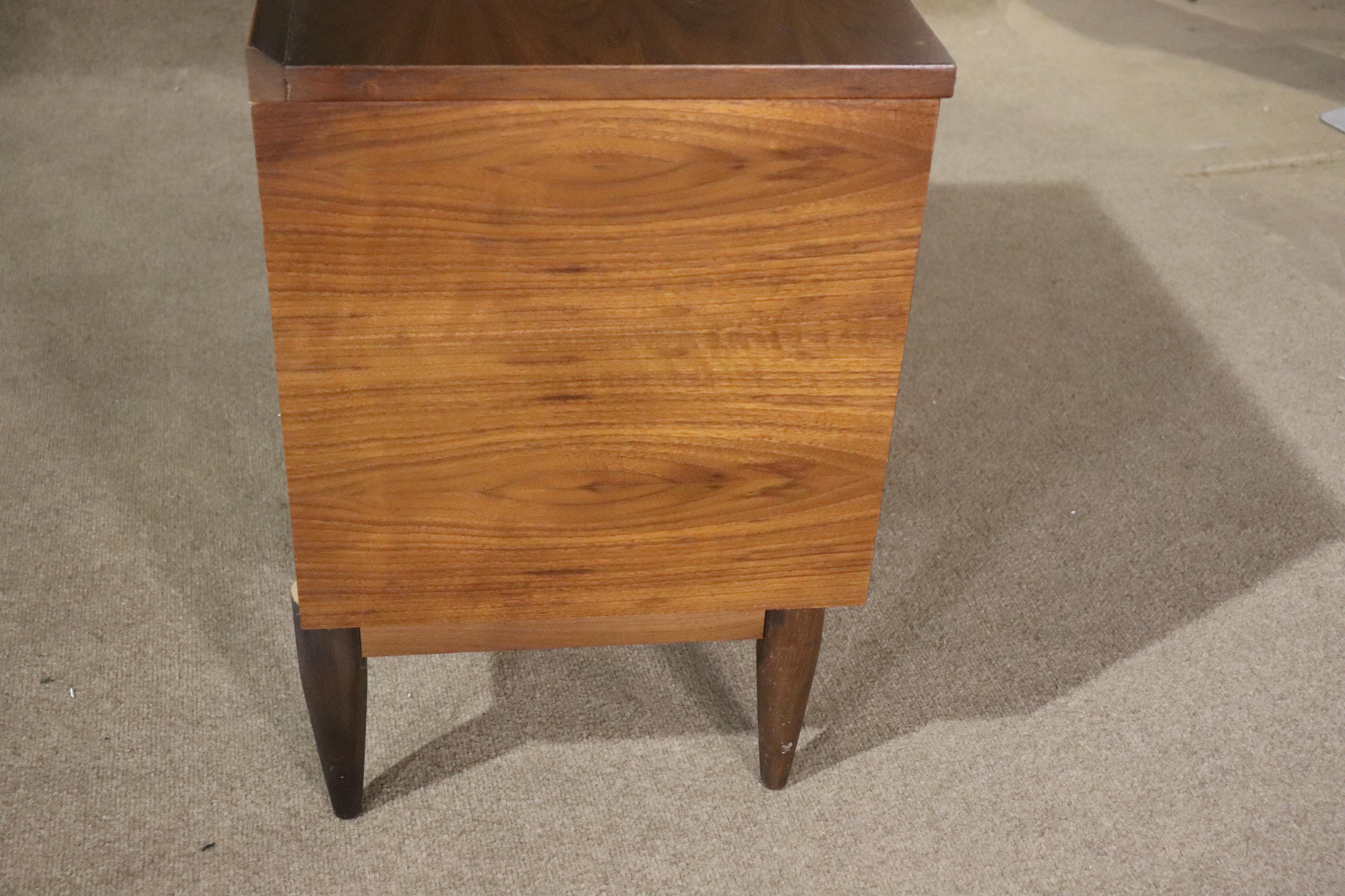 Mid-Century Walnut Nightstands For Sale 4