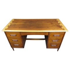 Mid Century Walnut & Oak Desk by Lane