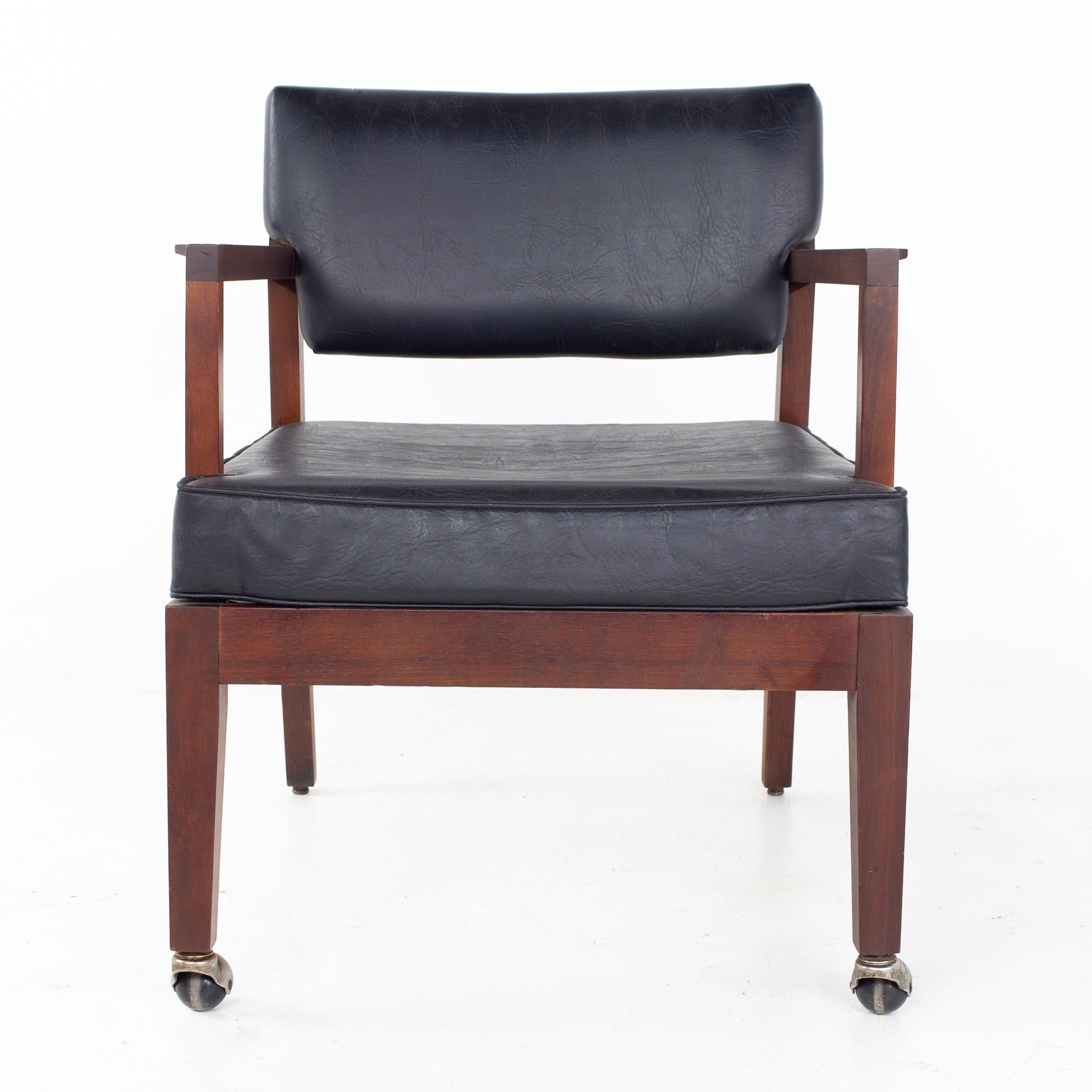 Late 20th Century Mid Century Walnut Occasional Lounge Chairs, a Pair For Sale