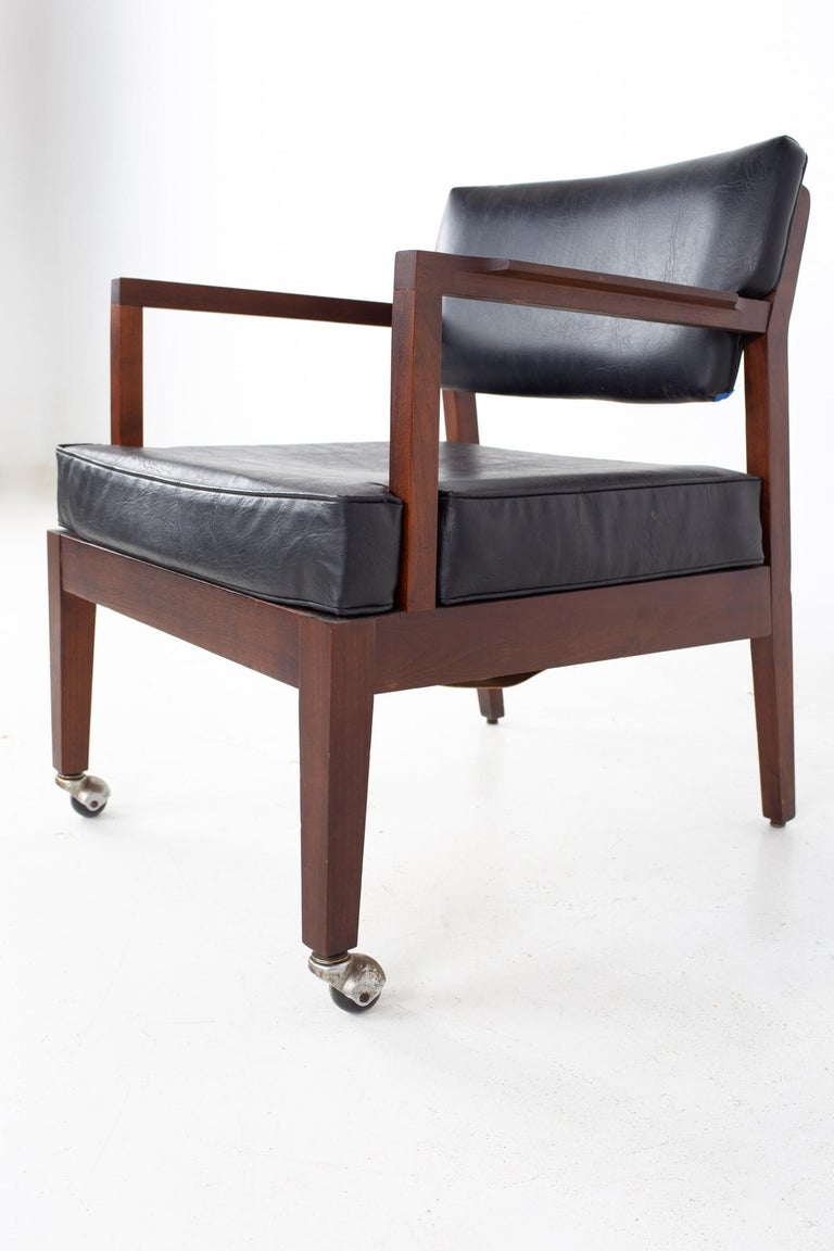 Mid Century Walnut Occasional Lounge Chairs, a Pair For Sale at 1stDibs
