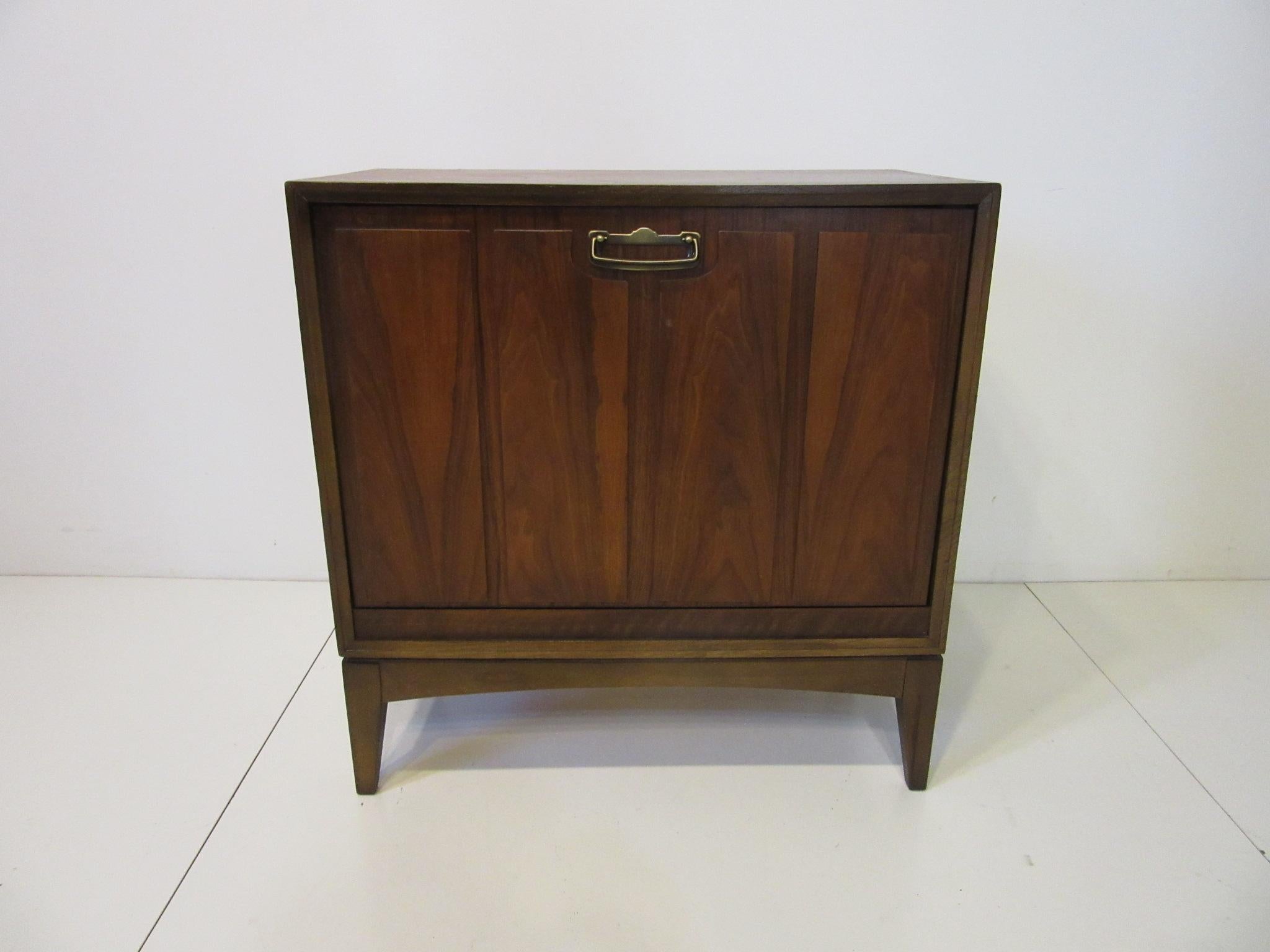 Midcentury Walnut Record Cabinet by Lane Altavista 1 1