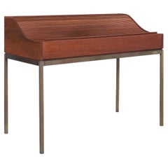 Mid-Century Walnut Roll-Top Desk by John Kapel for Glenn of California
