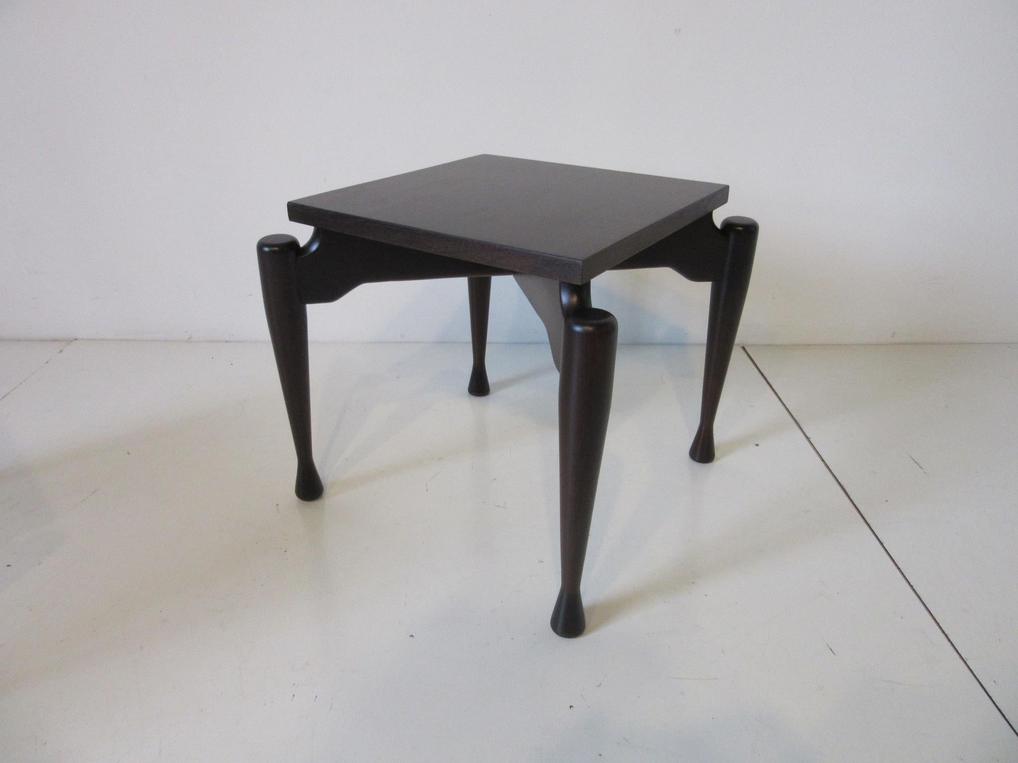 Mid-Century Modern Midcentury Walnut Sculptural Side or End Tables in the Danish Style