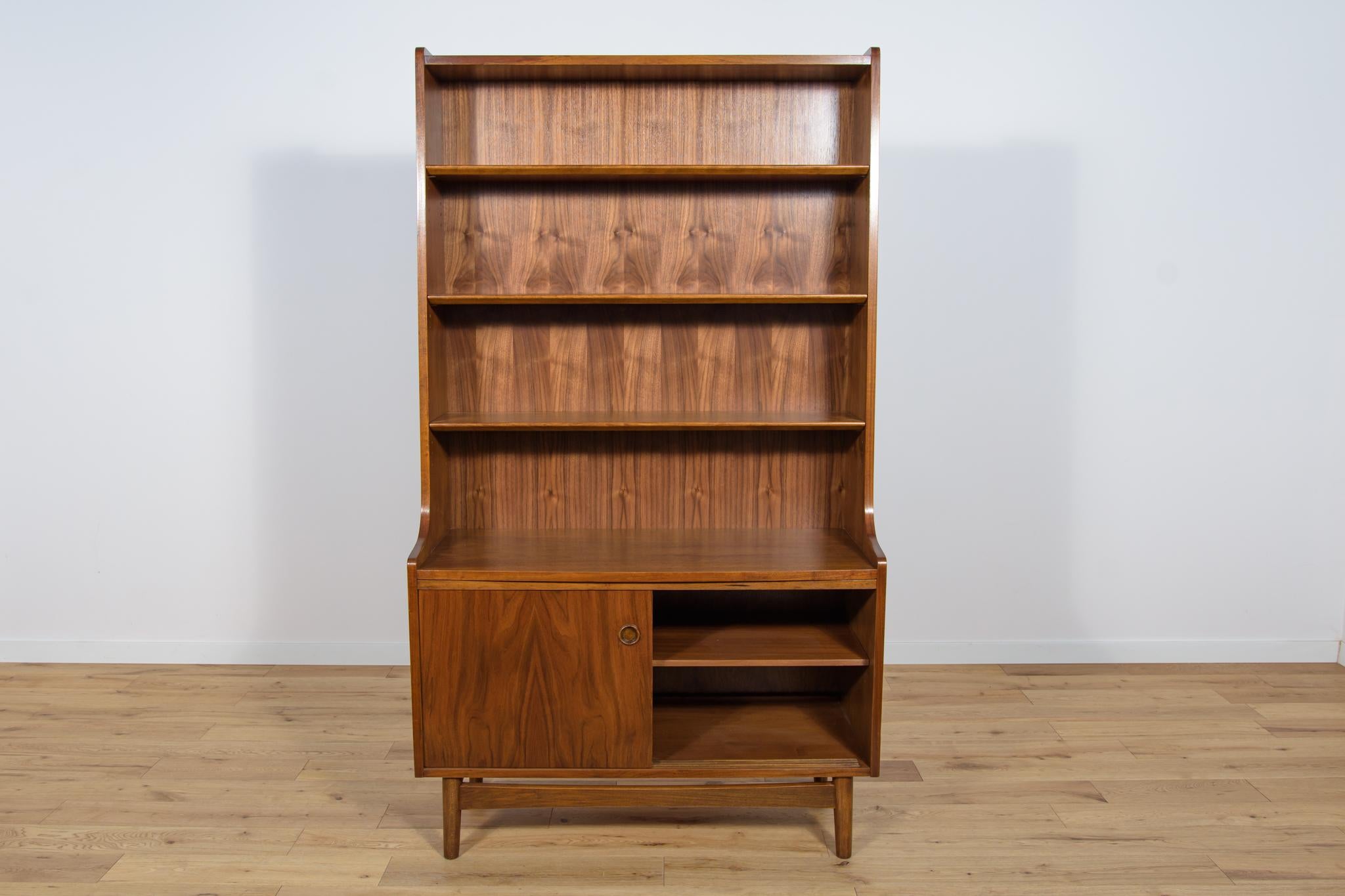 Mid-20th Century Mid-Century Walnut Shelf by Johannes Sorth for Bornholm, 1960s For Sale