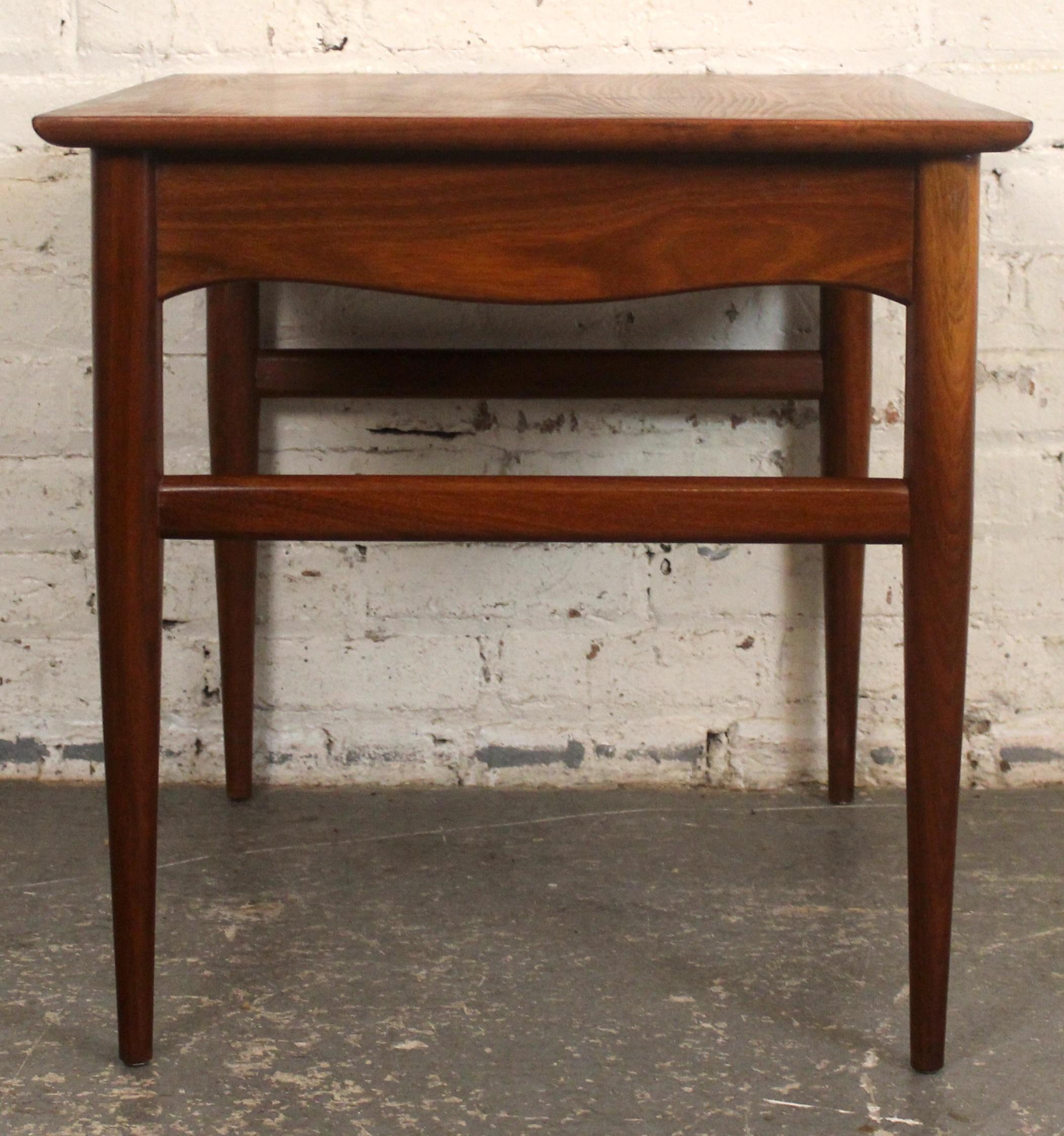 20th Century Mid-Century Walnut Side Table by Heritage Furniture For Sale