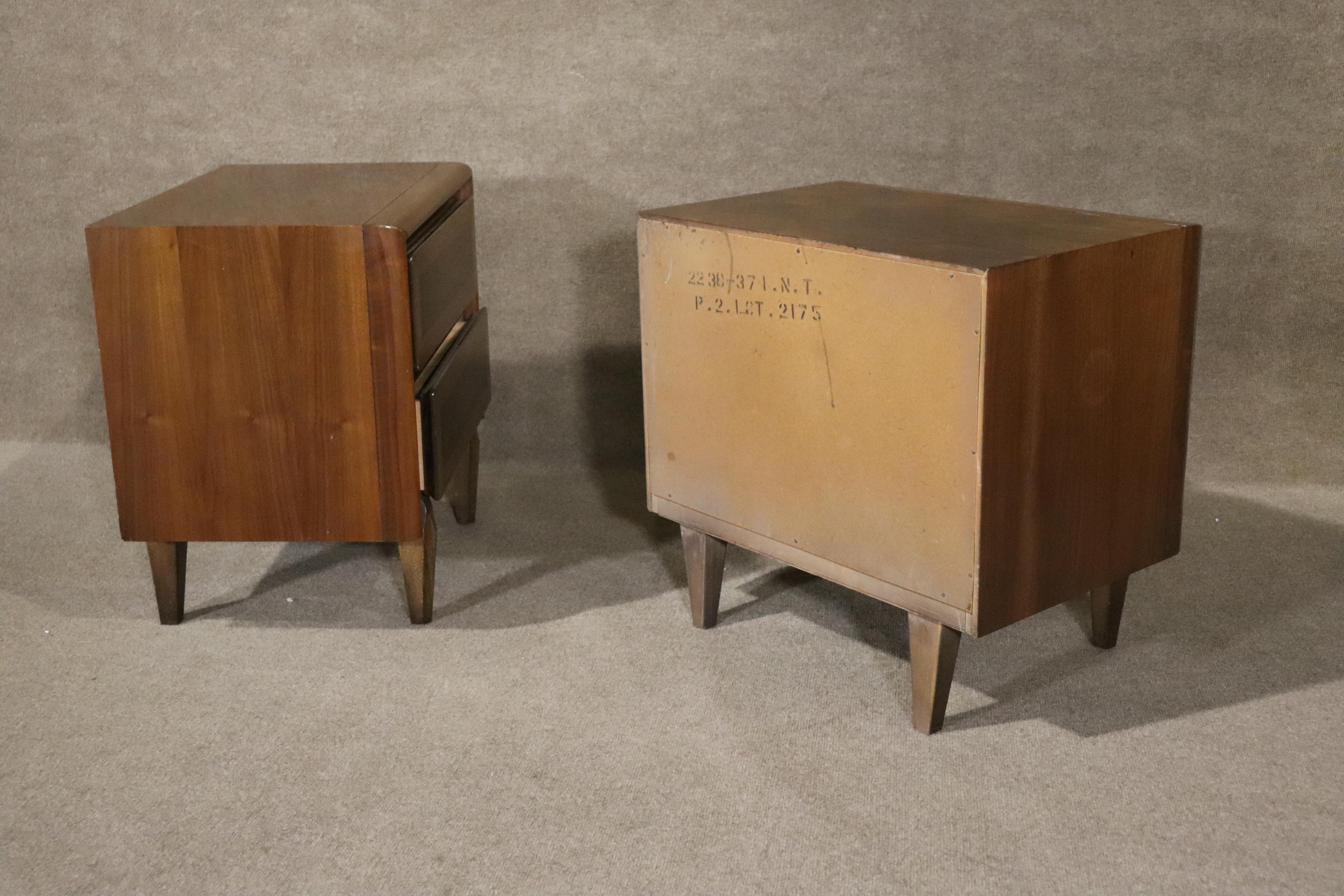 Mid-Century Walnut Side Tables For Sale 6