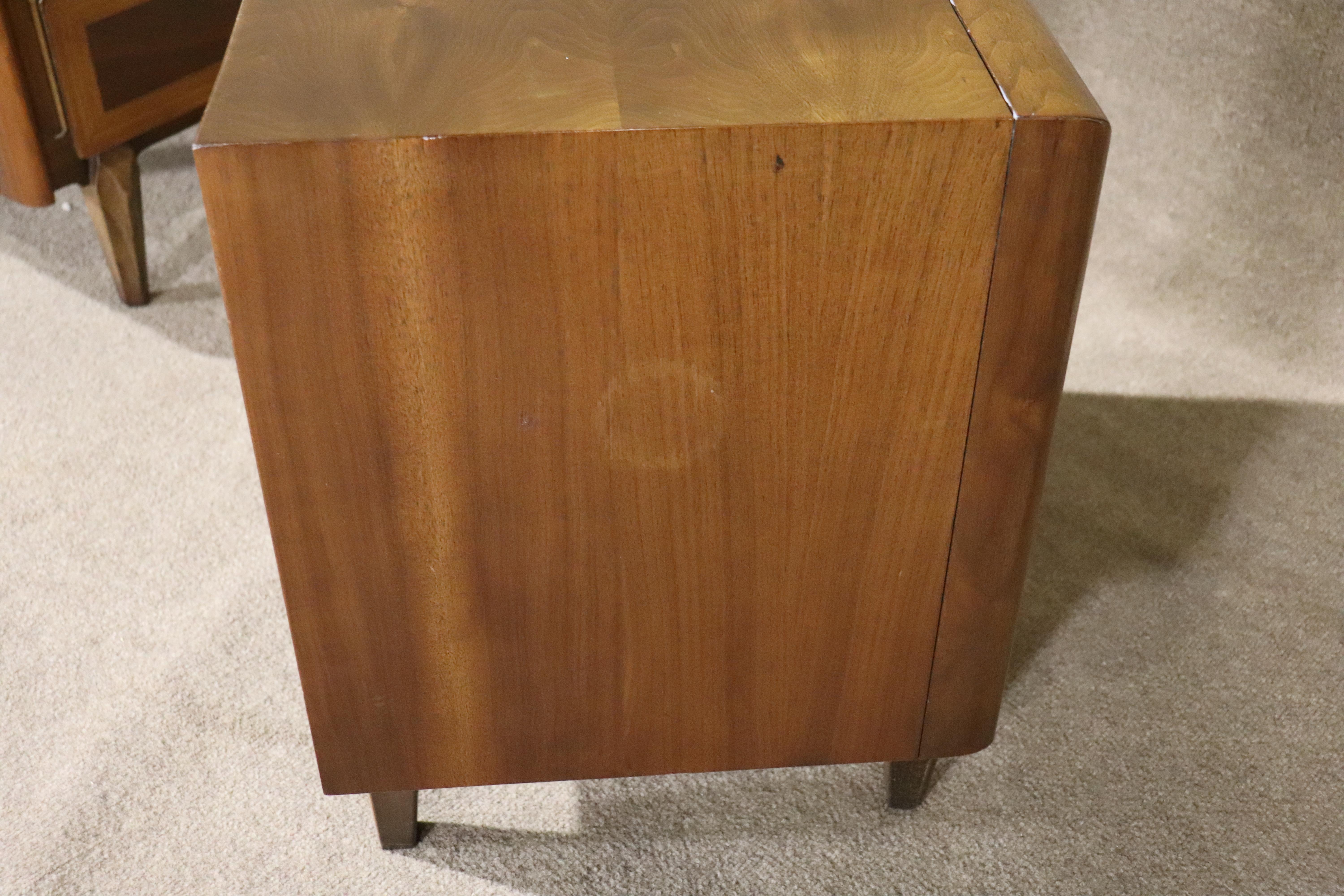 Mid-Century Walnut Side Tables For Sale 7