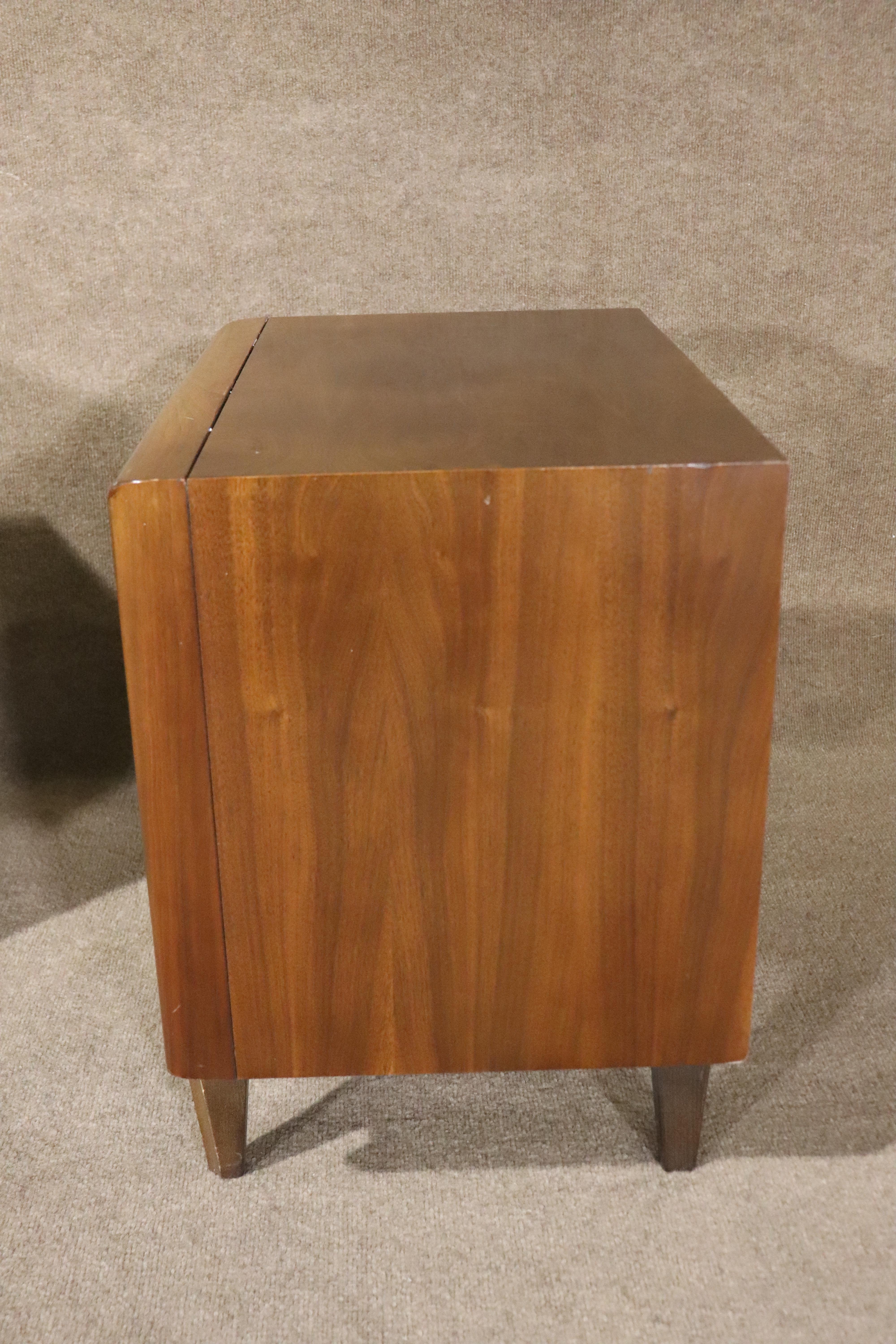 Mid-Century Walnut Side Tables For Sale 1