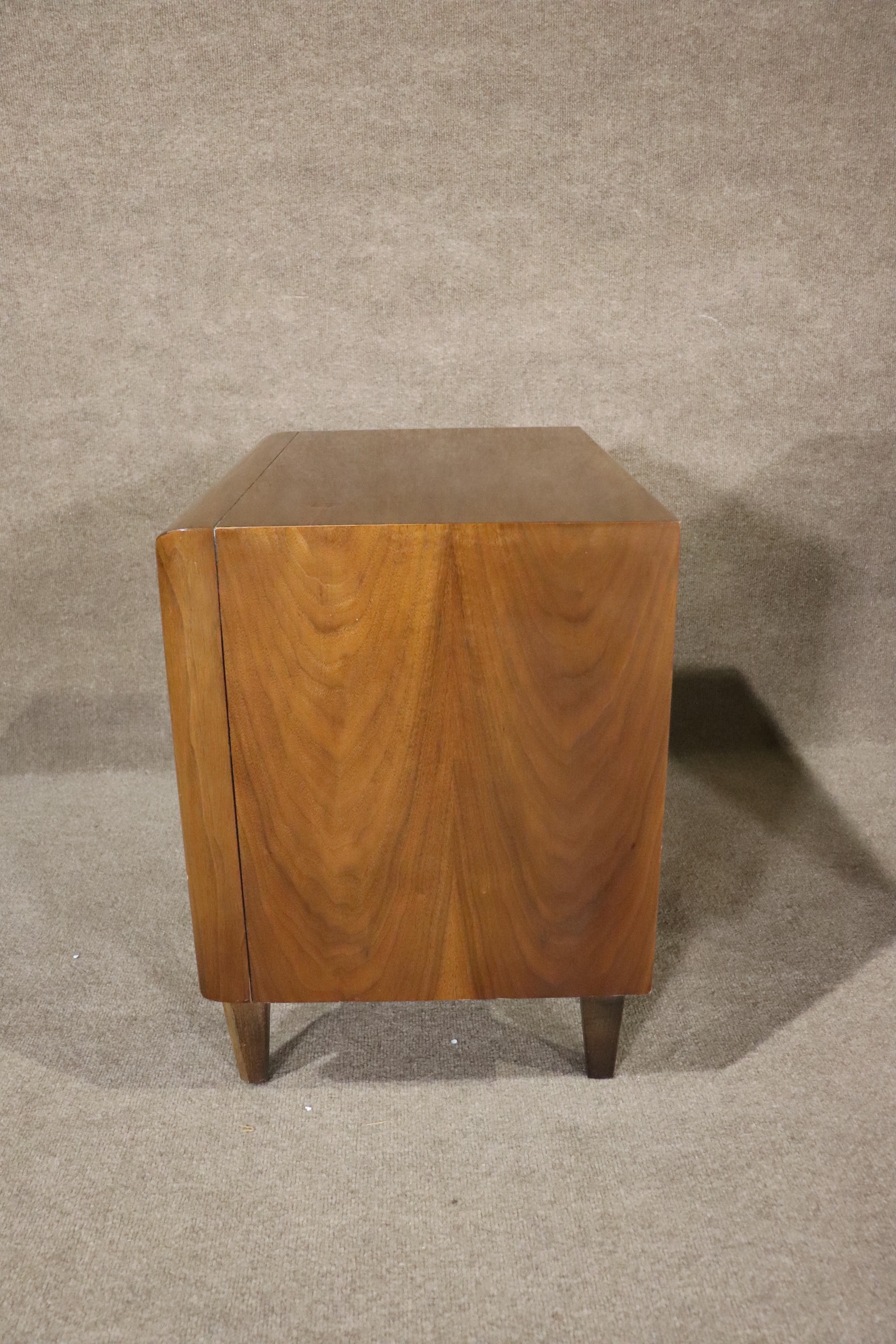 Mid-Century Walnut Side Tables For Sale 3