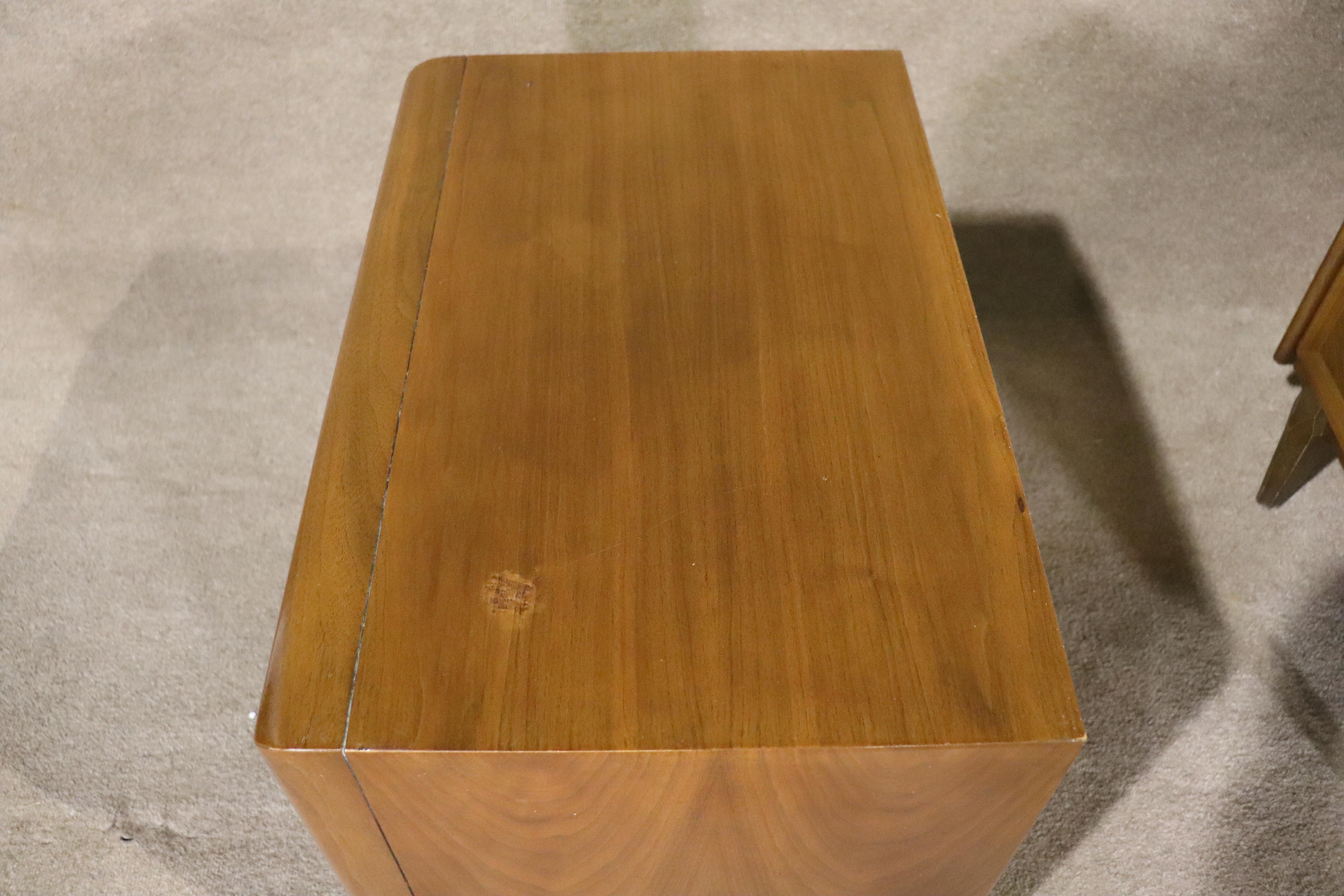 Mid-Century Walnut Side Tables For Sale 4