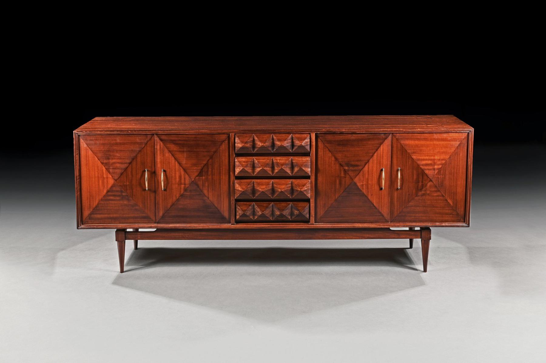 Metà XX secolo Credenza in noce di metà secolo Enfilade 1960 in vendita
