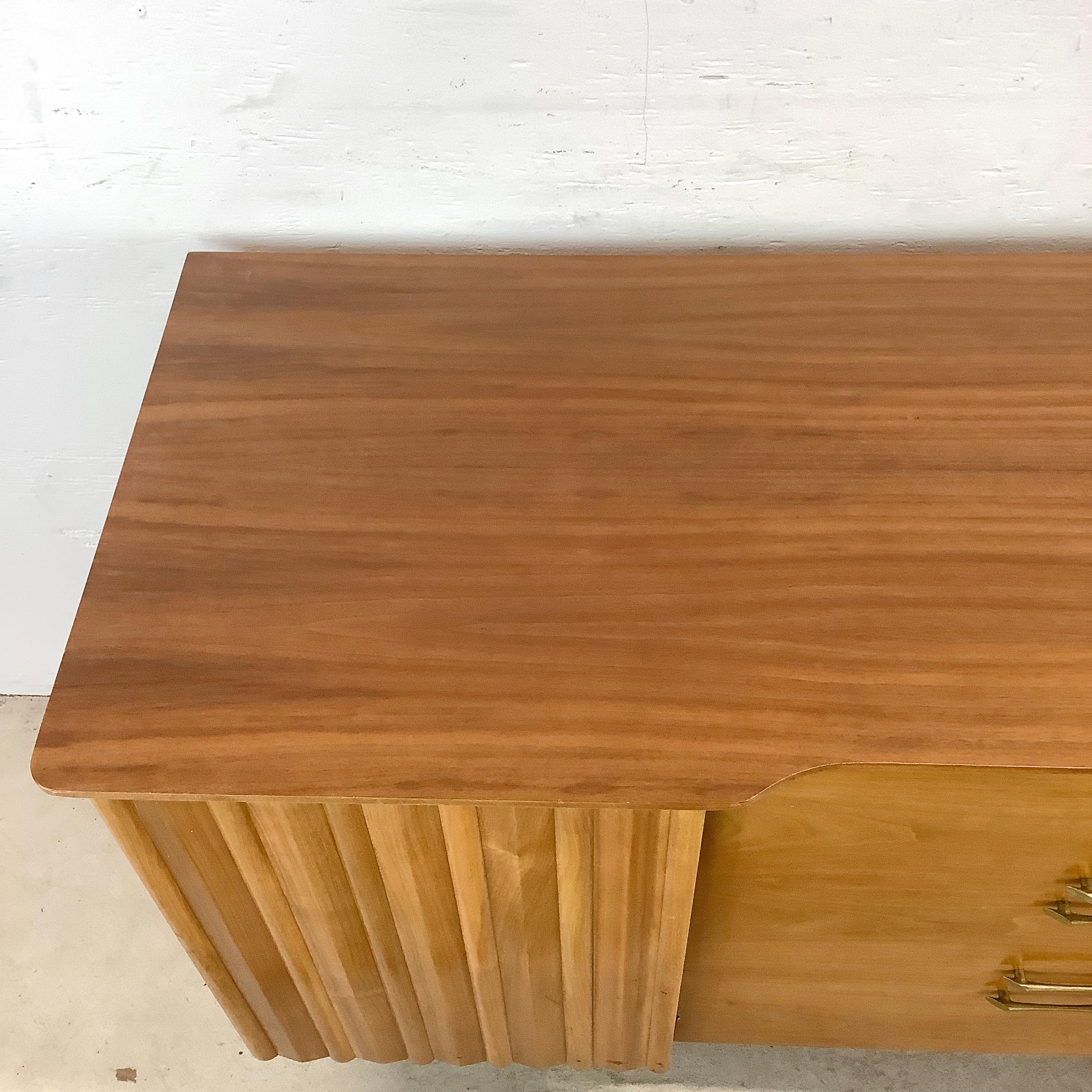 Veneer Mid-Century Walnut Sideboard For Sale