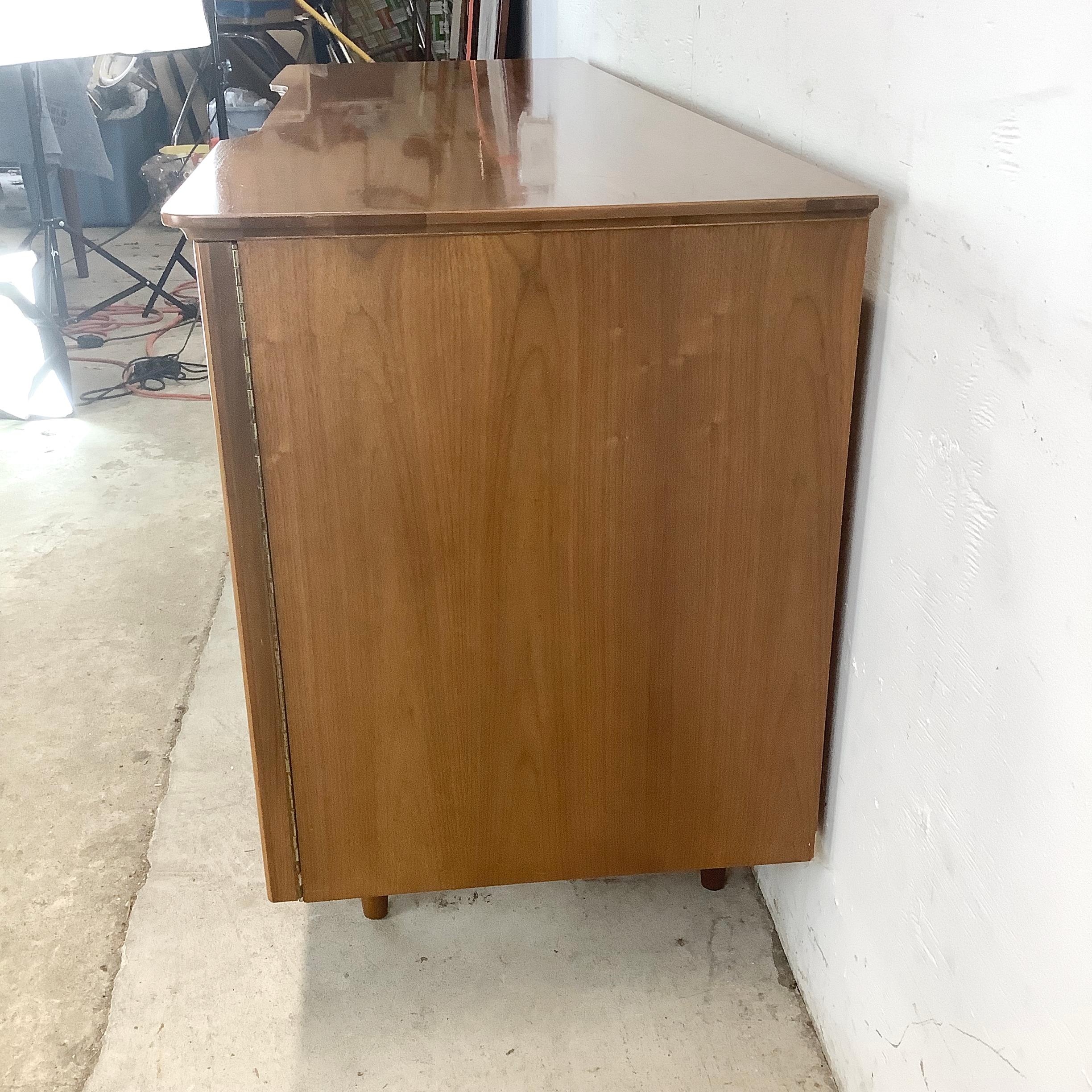 Wood Mid-Century Walnut Sideboard For Sale