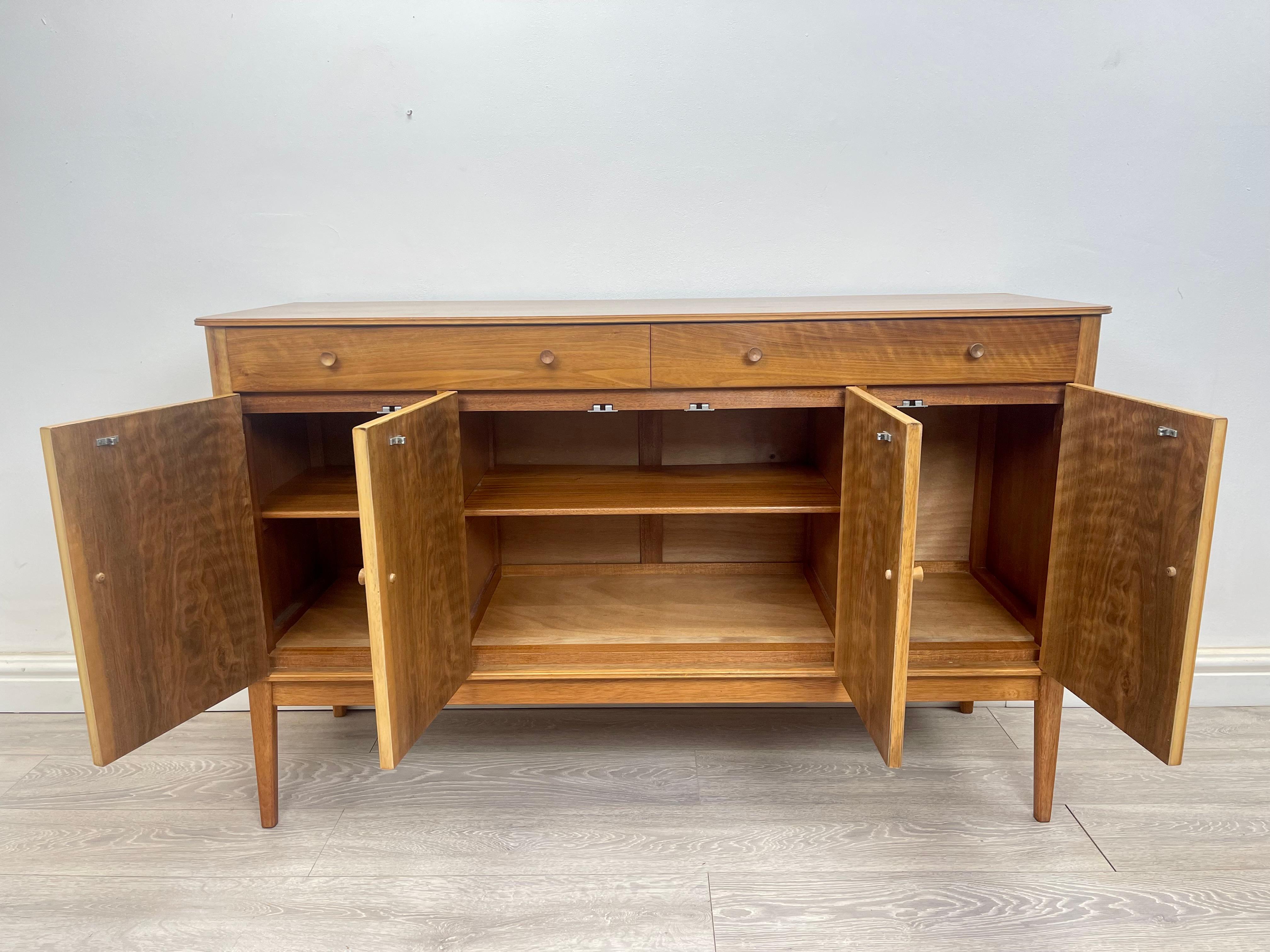 Lacquered Midcentury Walnut Sideboard Gordon Russell