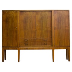 Mid Century Walnut Sideboard or Highboard, 1960s