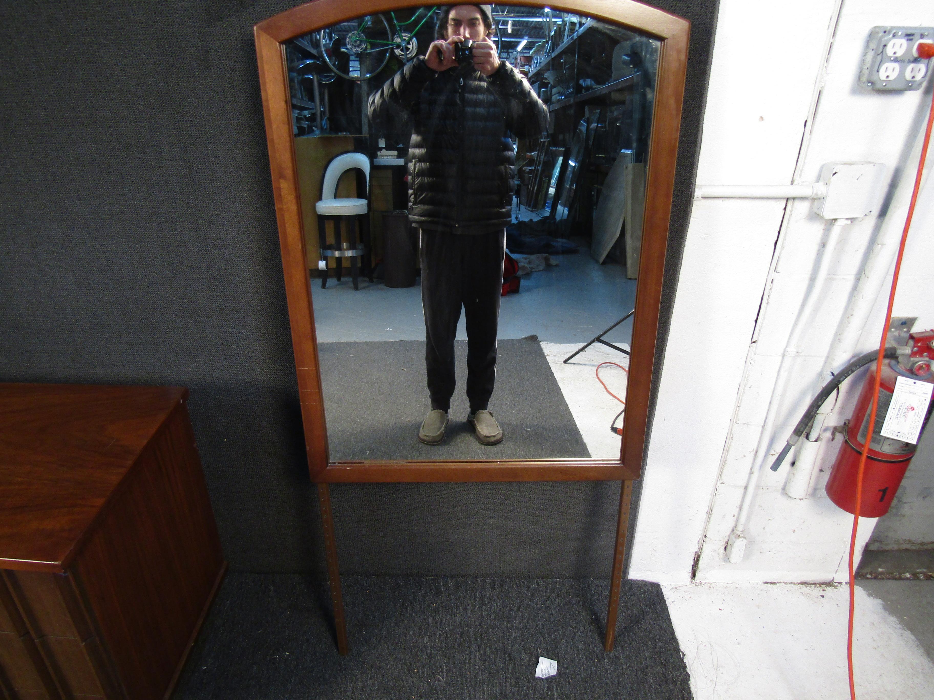 Mid-Century Walnut Sideboard w/ Mirror For Sale 8