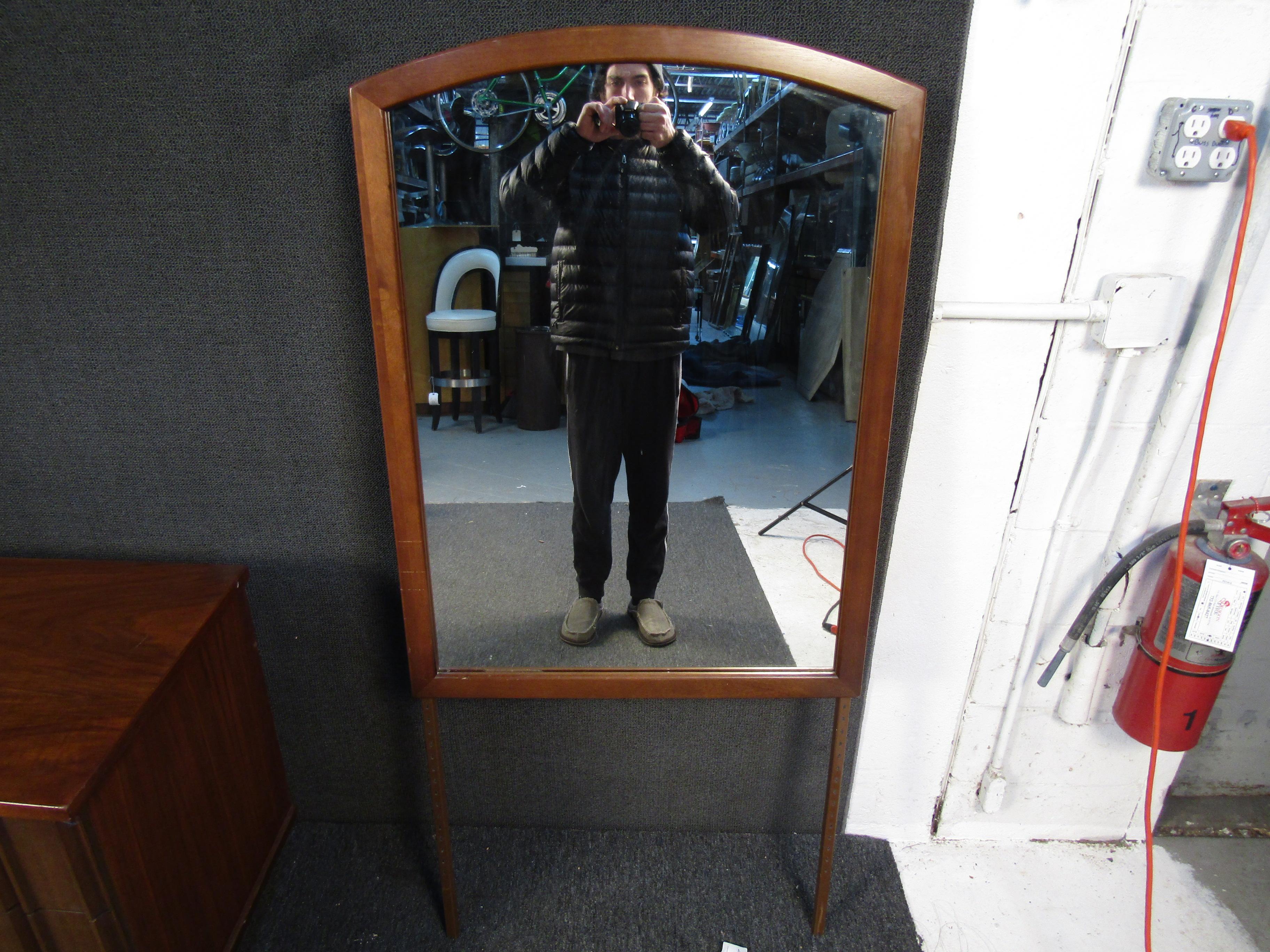 Mid-Century Walnut Sideboard w/ Mirror For Sale 9