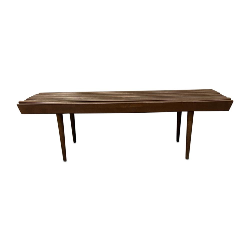 Mid-Century Modern Mid-Century Walnut slate bench / Coffee table 1960’s Circa