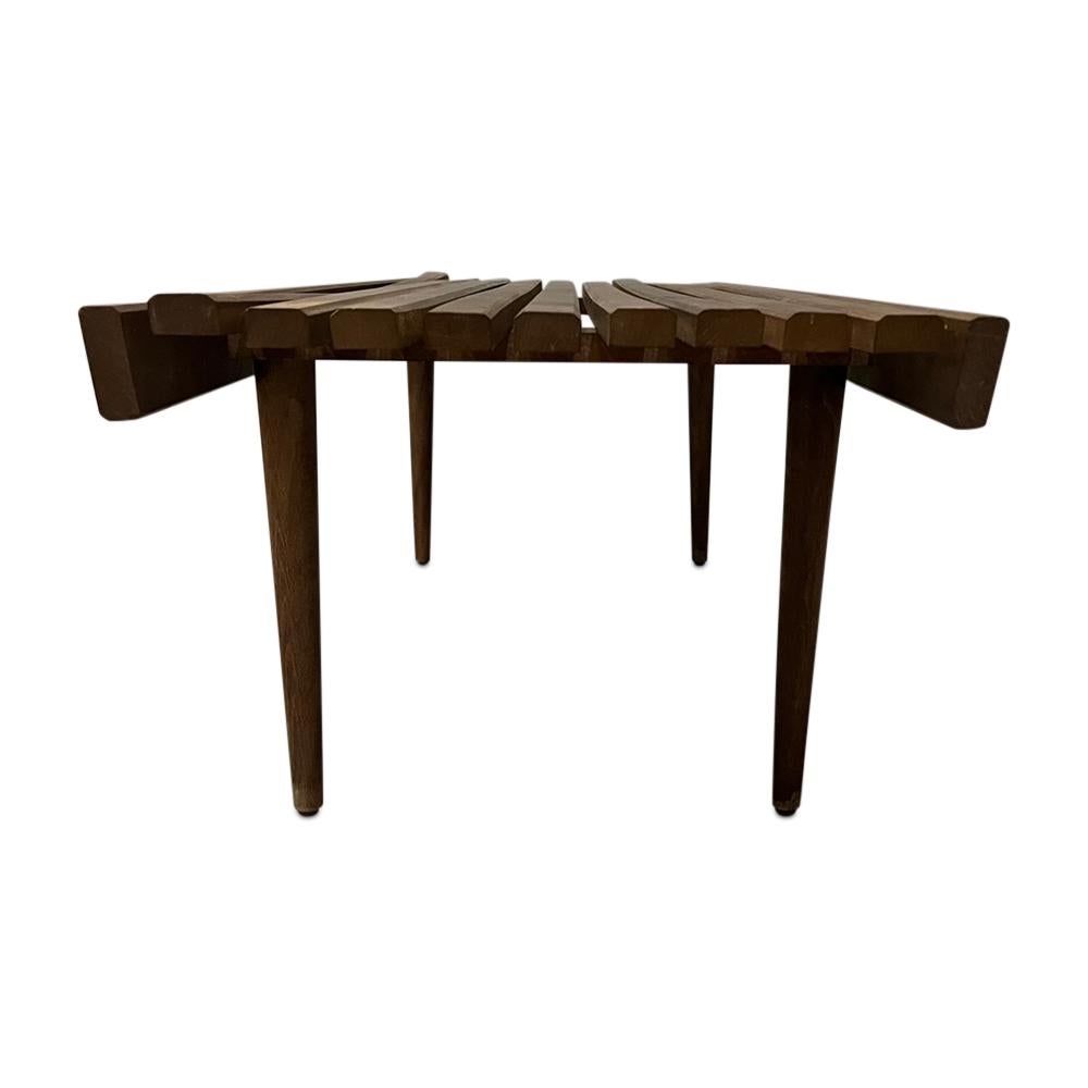 Mid-Century Walnut slate bench / Coffee table 1960’s Circa 2
