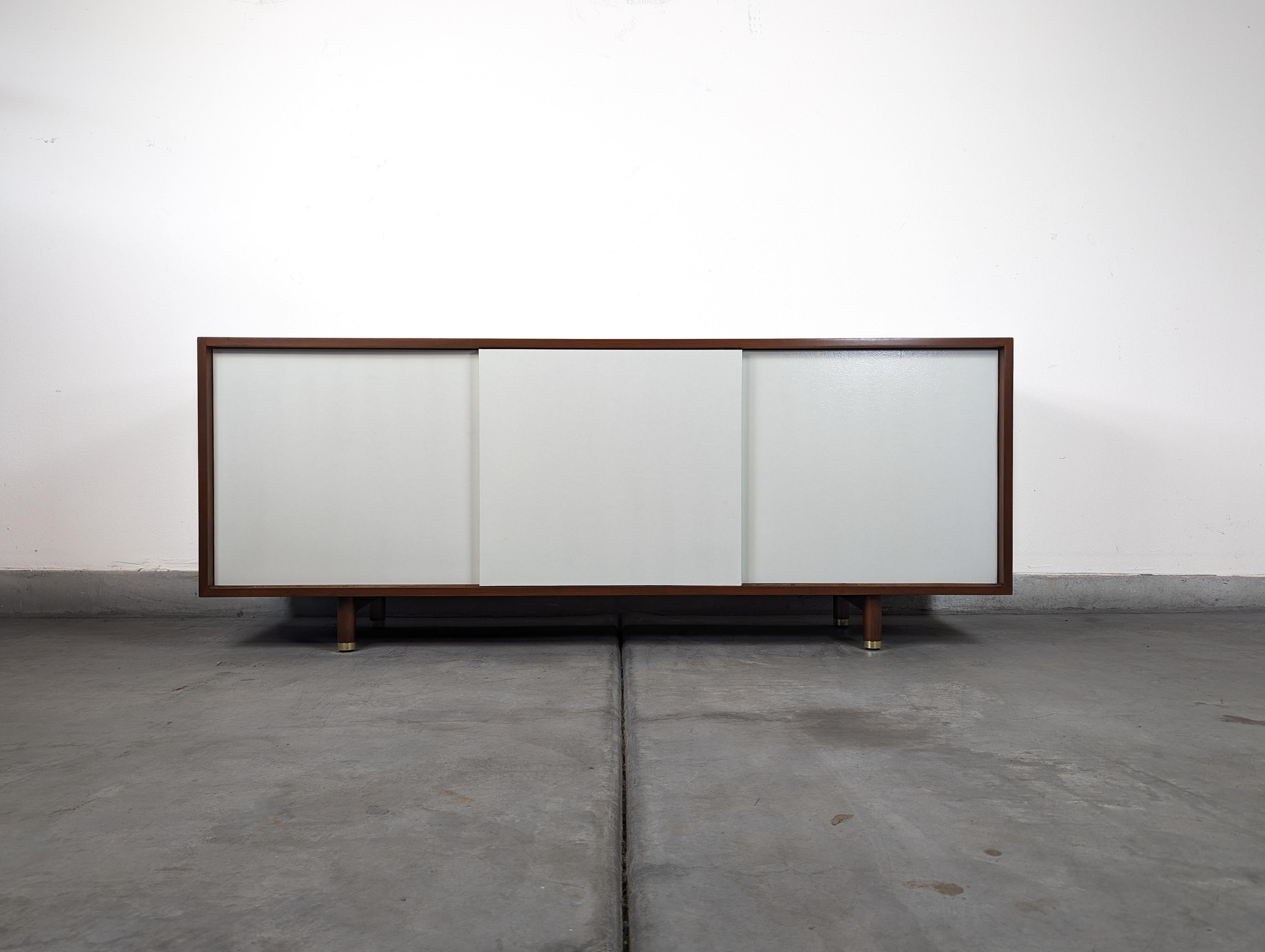 Mid-Century Modern Mid Century Walnut Sliding Door Credenza by Edward Wormley for Dunbar, c1960s For Sale