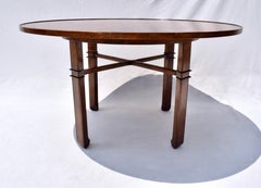 Mesa de comedor, centro o juego de mediados de siglo en nogal con forma de estrella