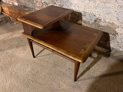 Mid-Century Walnut Step Table by Lane, Acclaim