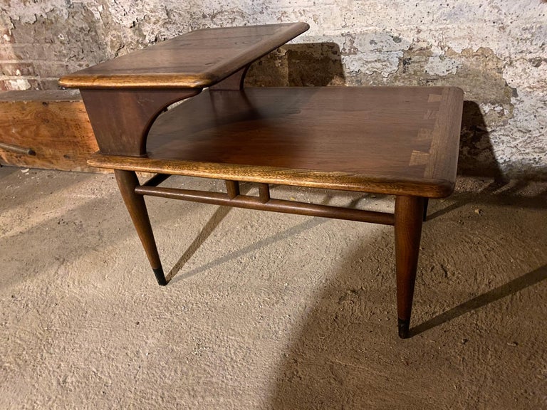 Mid-Century Modern Mid-Century Walnut Step Table by Lane, Acclaim For Sale