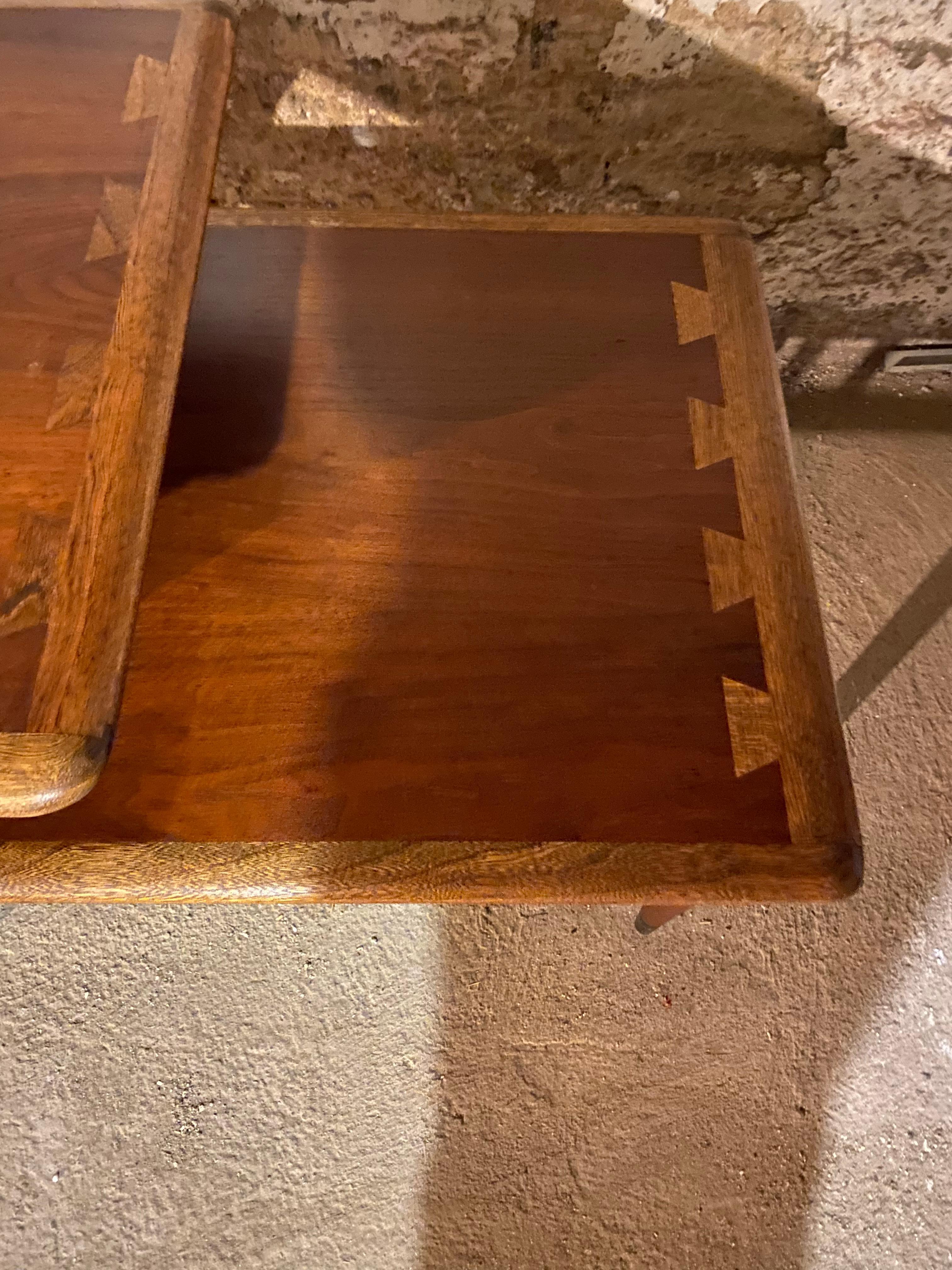 Woodwork Mid-Century Walnut Step Table by Lane, Acclaim For Sale